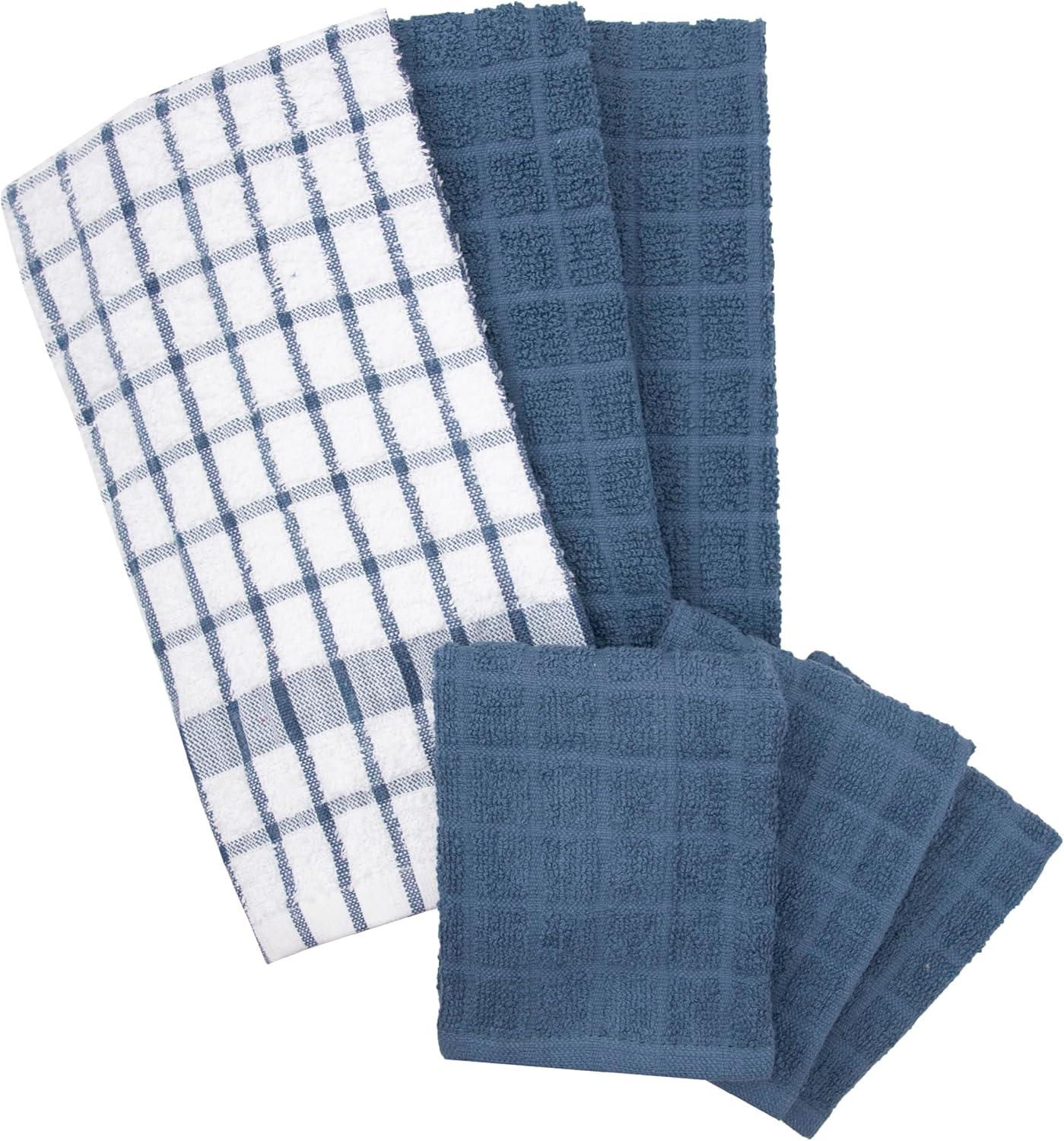 Cotton Plaid Kitchen Towel Linen Set