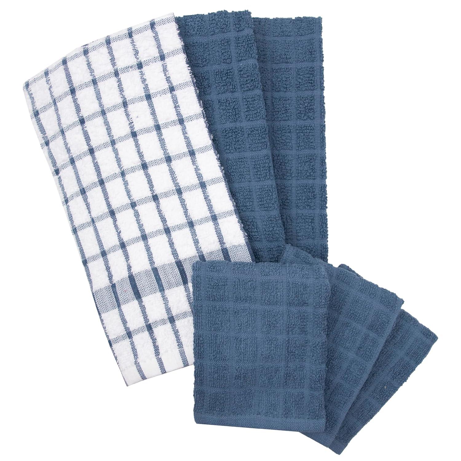 Cotton Plaid Kitchen Towel Linen Set
