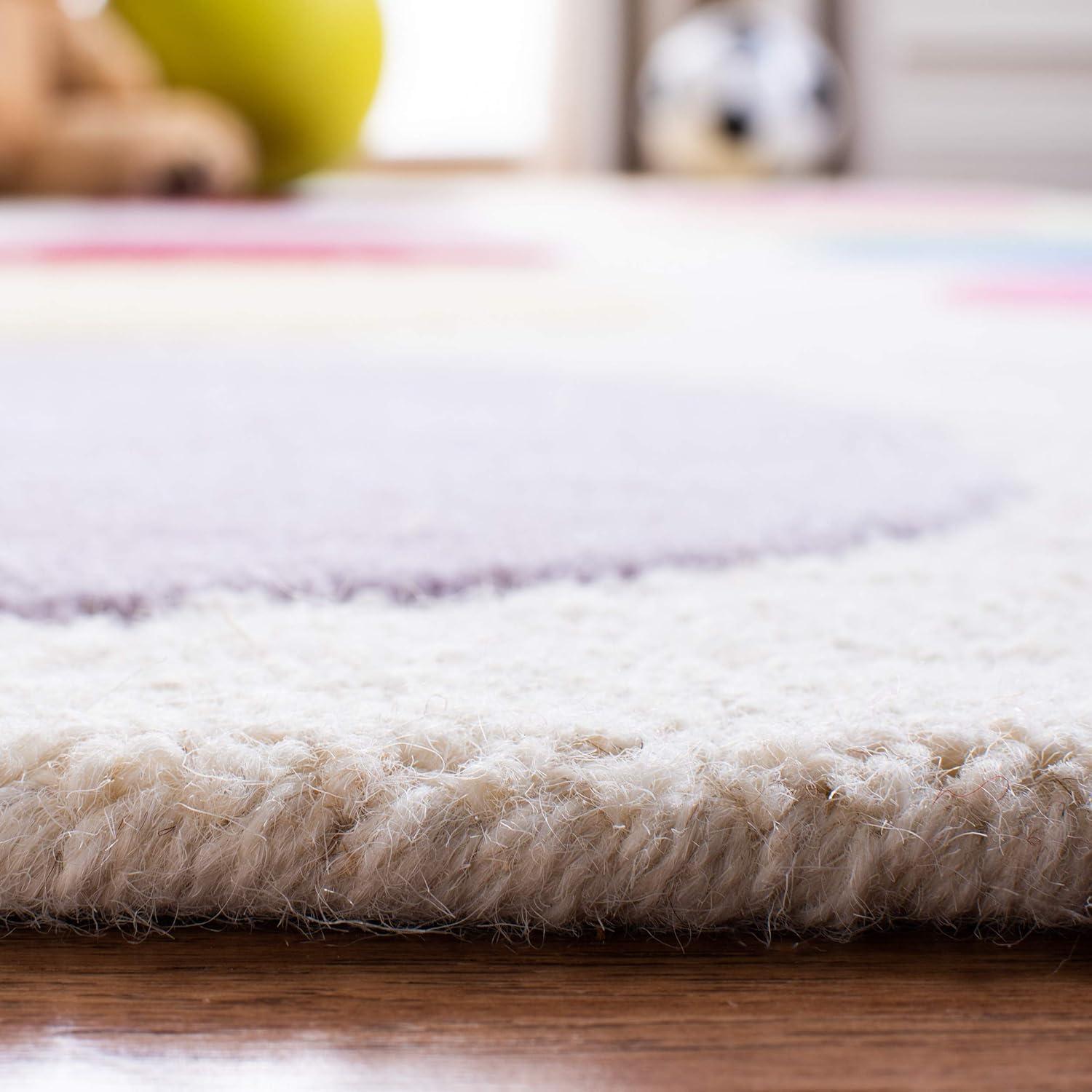 SAFAVIEH Kids Webster Polka Dots Runner Rug, Ivory/Multi, 2'3" x 7'