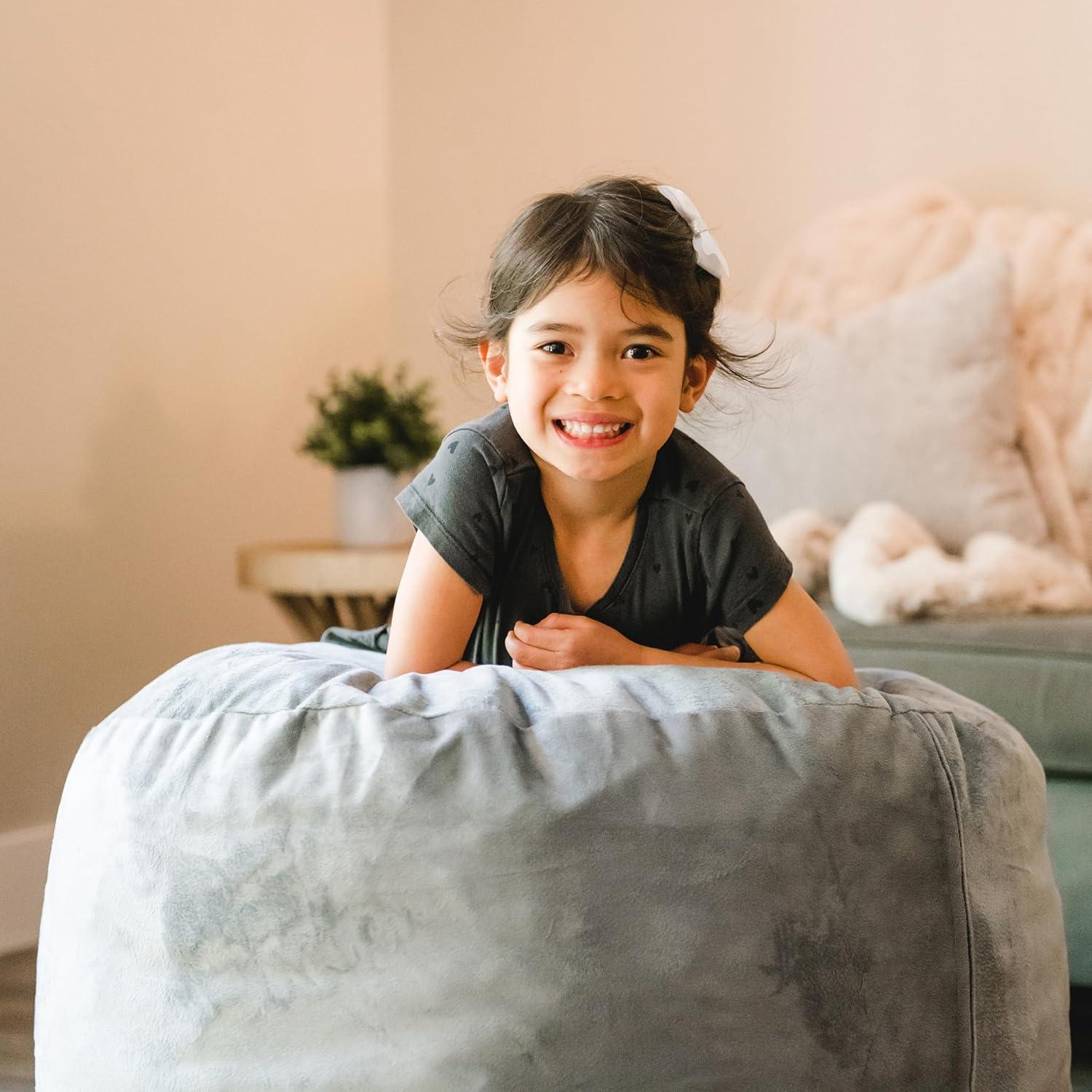 Big Joe Fuf Small Foam Filled Plush Bean Bag Chair Plush, 2ft