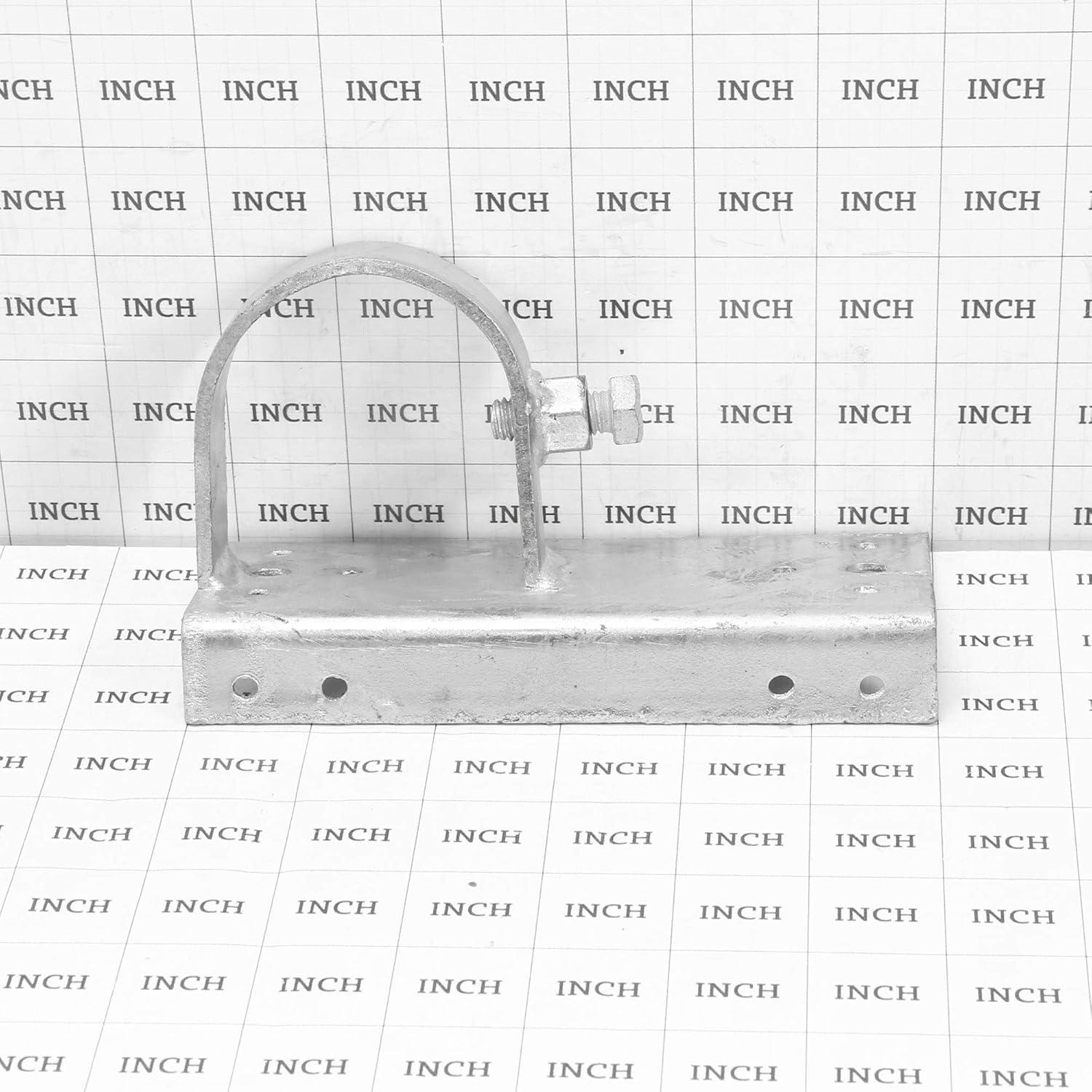 Plum Fittings Chain Link 2 1/2" [2 3/8" OD] x 6" Wood to Steel Post End Style Adapter (Pack of 4)