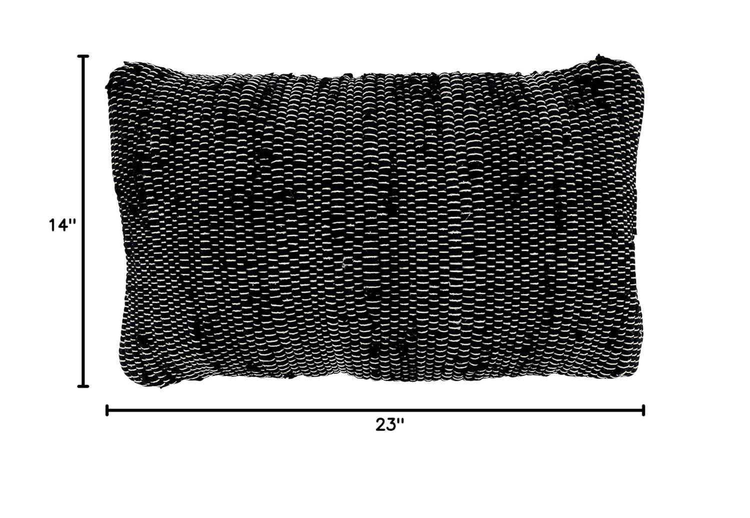 Saro Noir Chindi Collection Cotton Throw Pillow