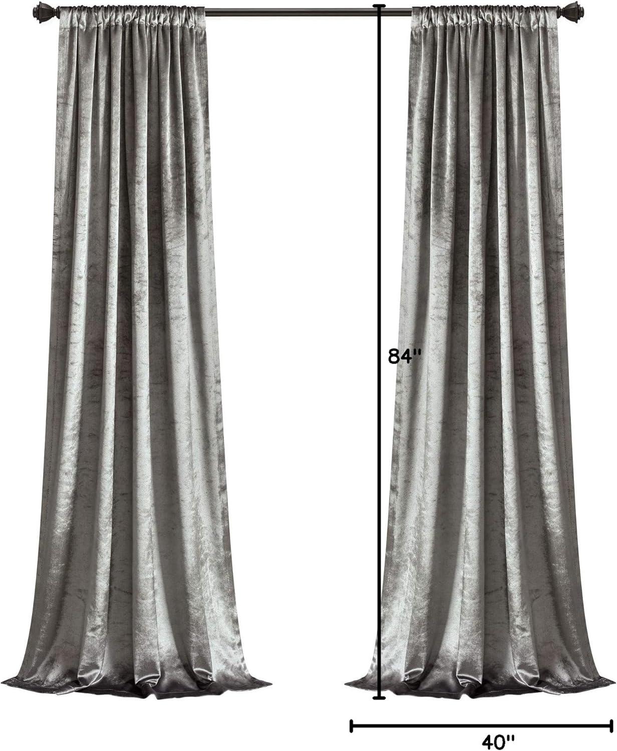 Velvet Dream Silver Bells Window Curtains, Pair