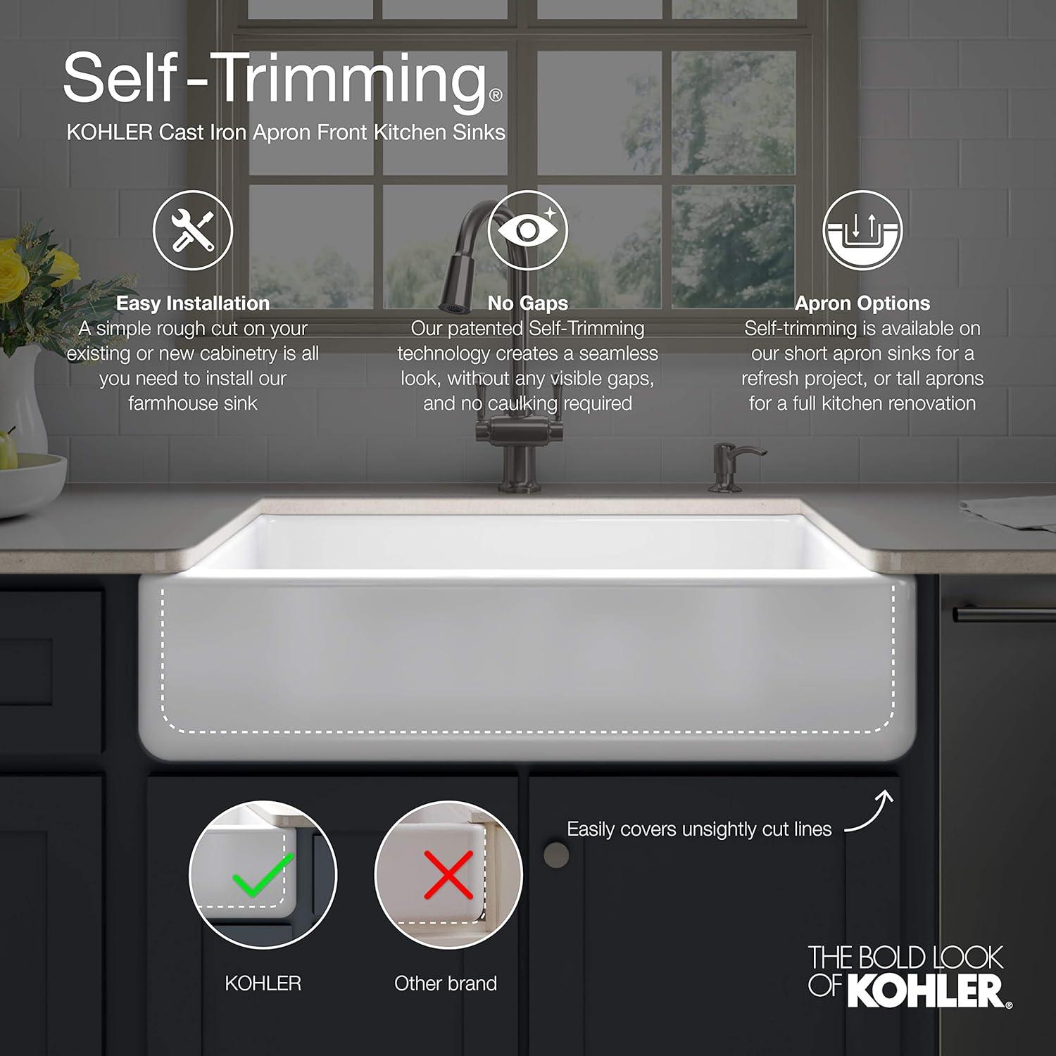 Whitehaven® 30" L x 22" W Farmhouse Kitchen Sink