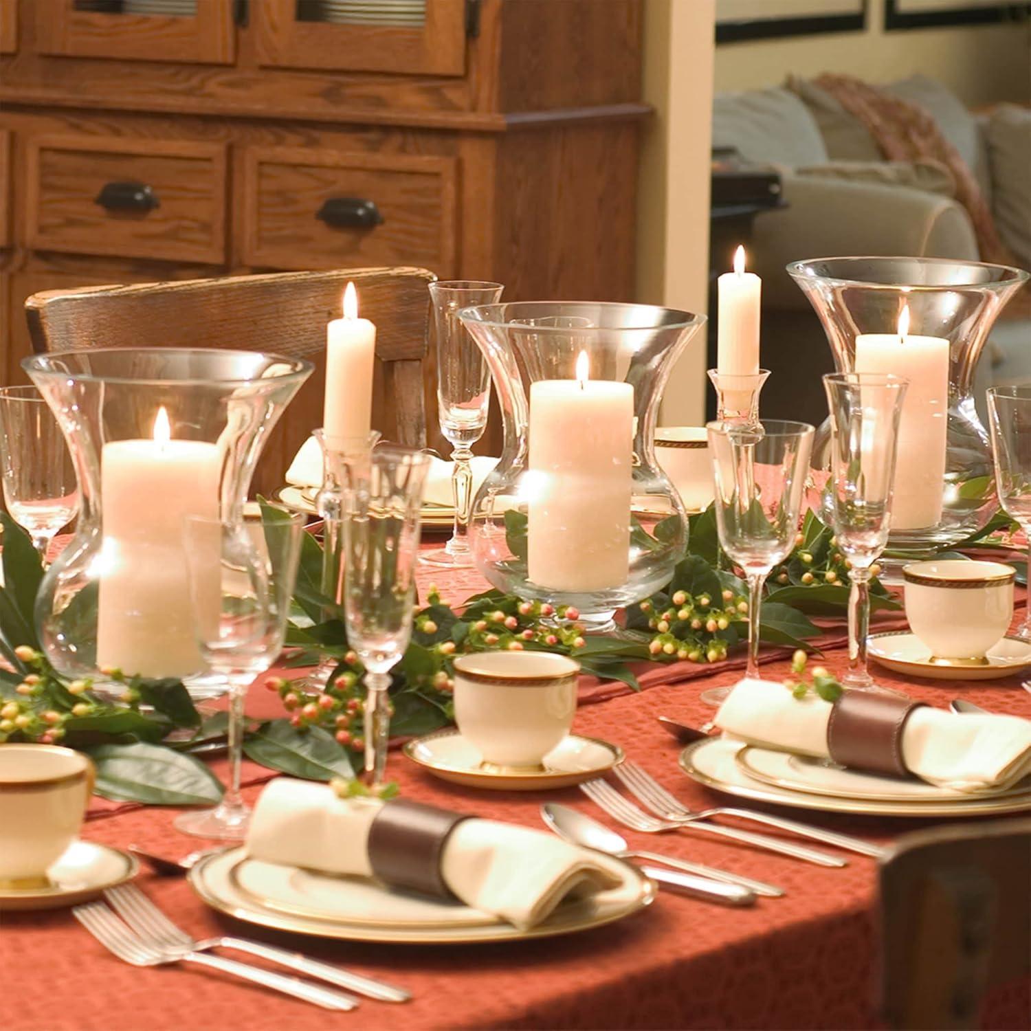 Grecian Collenette Unscented Taper Candle (Set of 4)