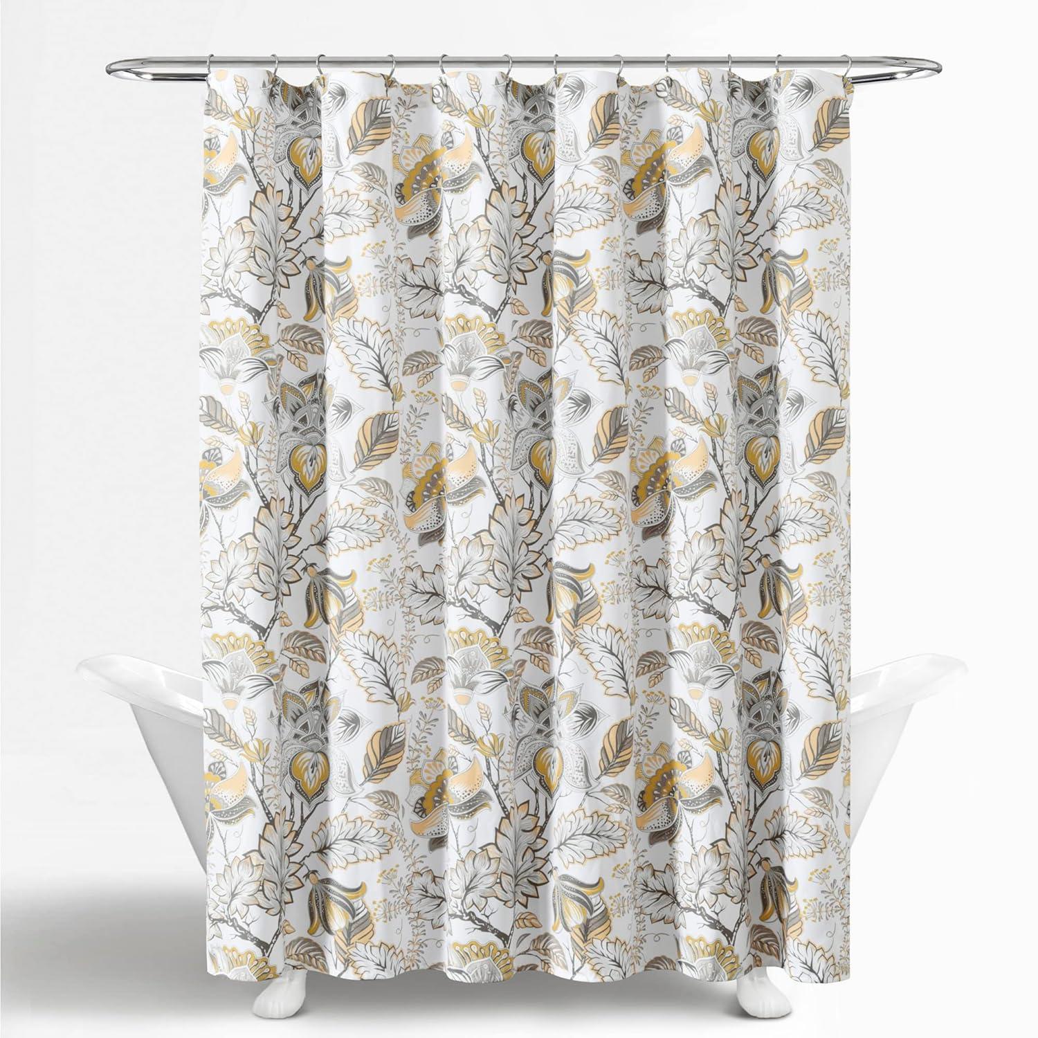 Lush Decor Cynthia Jacobean Floral Shower Curtain