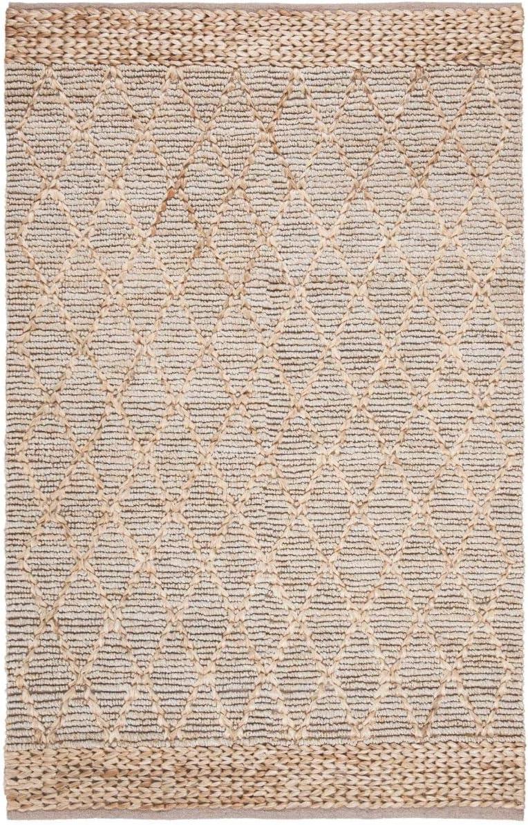Natural Fiber NF951 Hand Loomed Indoor Area Rug - Silver - 6'x9' - Safavieh