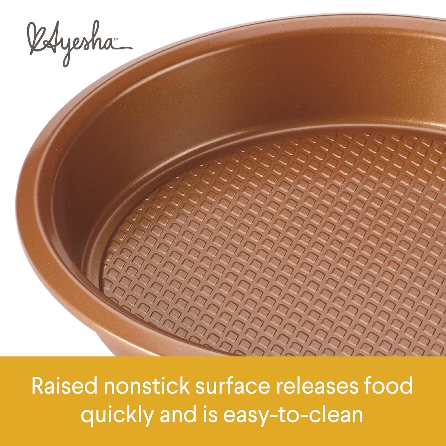 Ayesha Curry Ayesha Curry Bakeware Nonstick Cookie Pan, Loaf Pan, And Cake Pan Set, 7-Piece, Copper