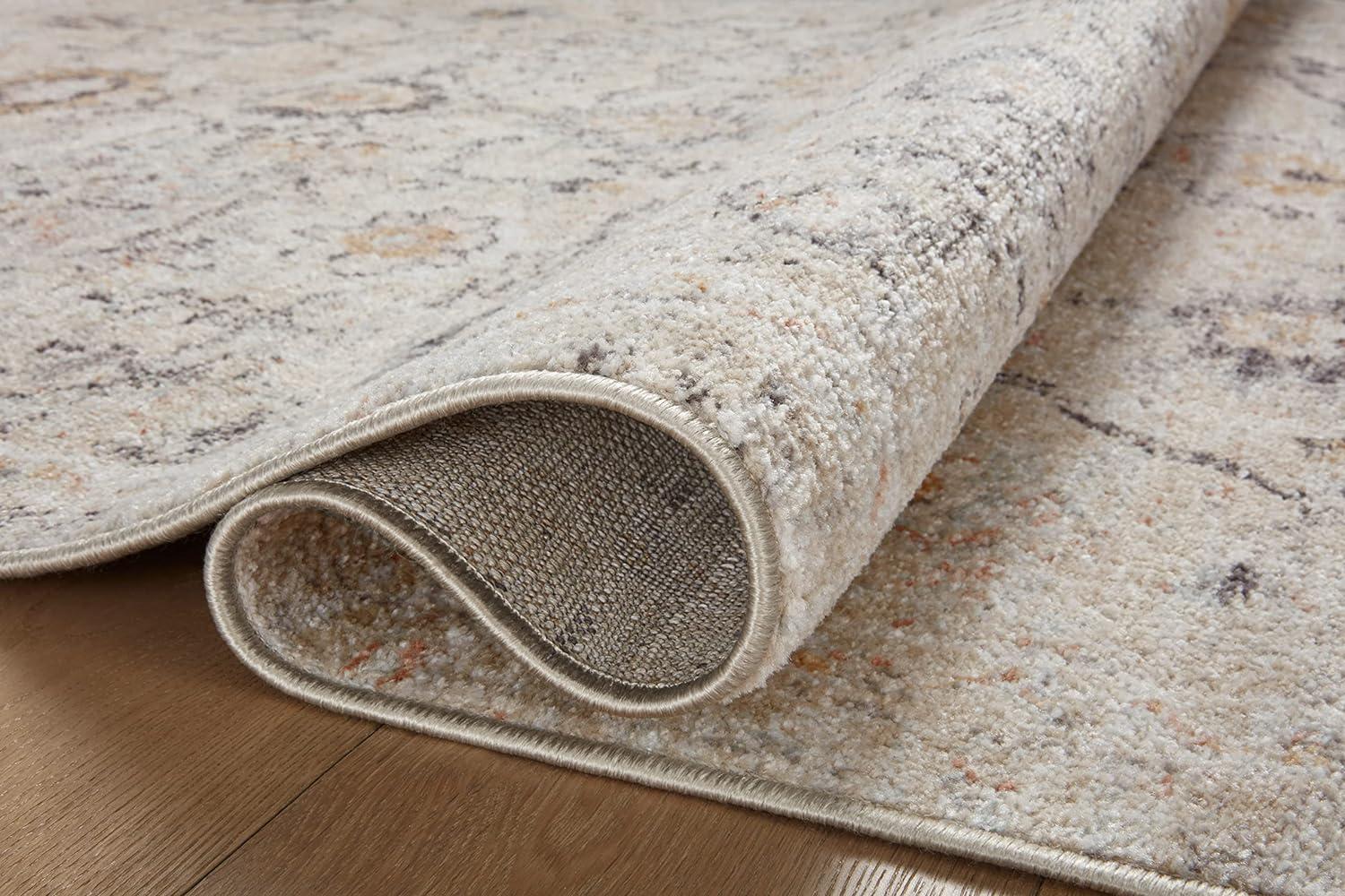 Loloi II Monroe Oriental Machine Woven Polyester Area Rug in Gray/Ivory