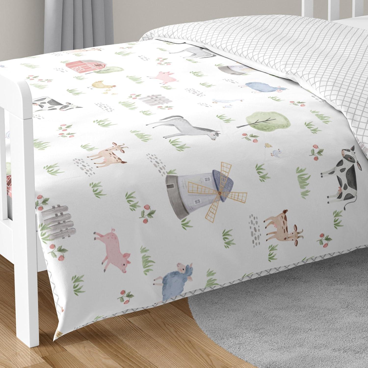 Farm Animals 5 Piece Toddler Bedding Set (Set of 5)