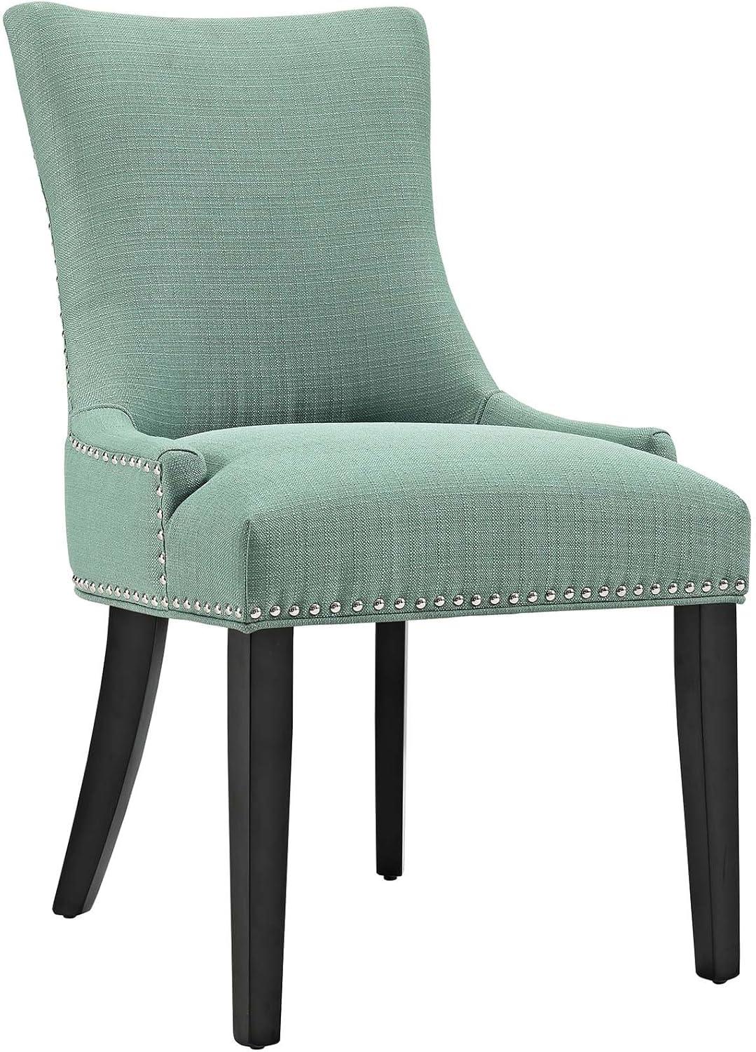 Laguna Hourglass Chic Upholstered Side Chair with Nailhead Trim