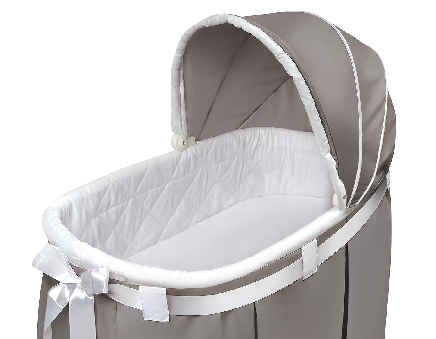 Badger Basket Wishes Oval Bassinet, Gray