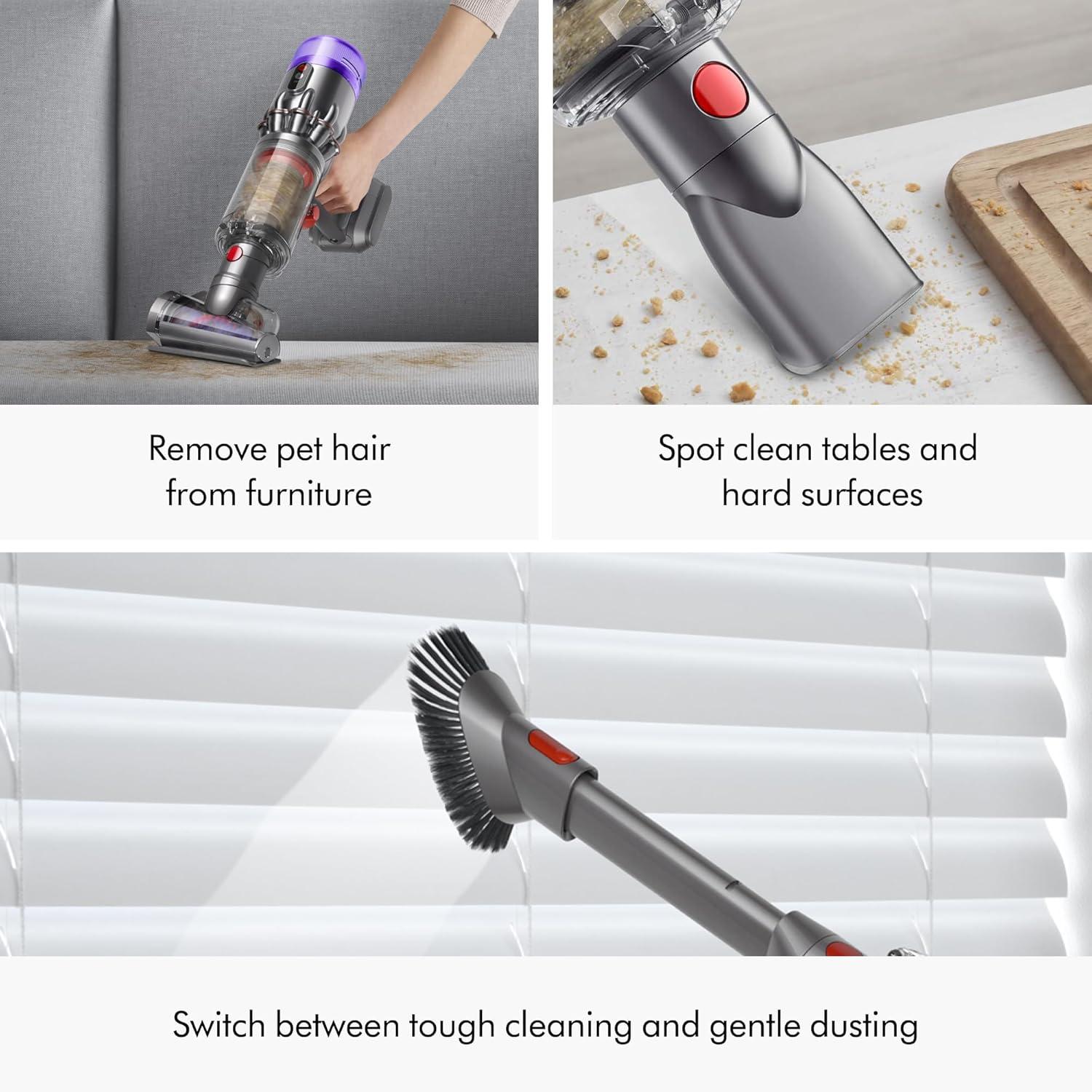 Dyson Humdinger Handheld Vacuum: Cordless Silver Dustbuster, Multi-Surface, 2 Speeds, Lithium Battery, 2.2 lbs