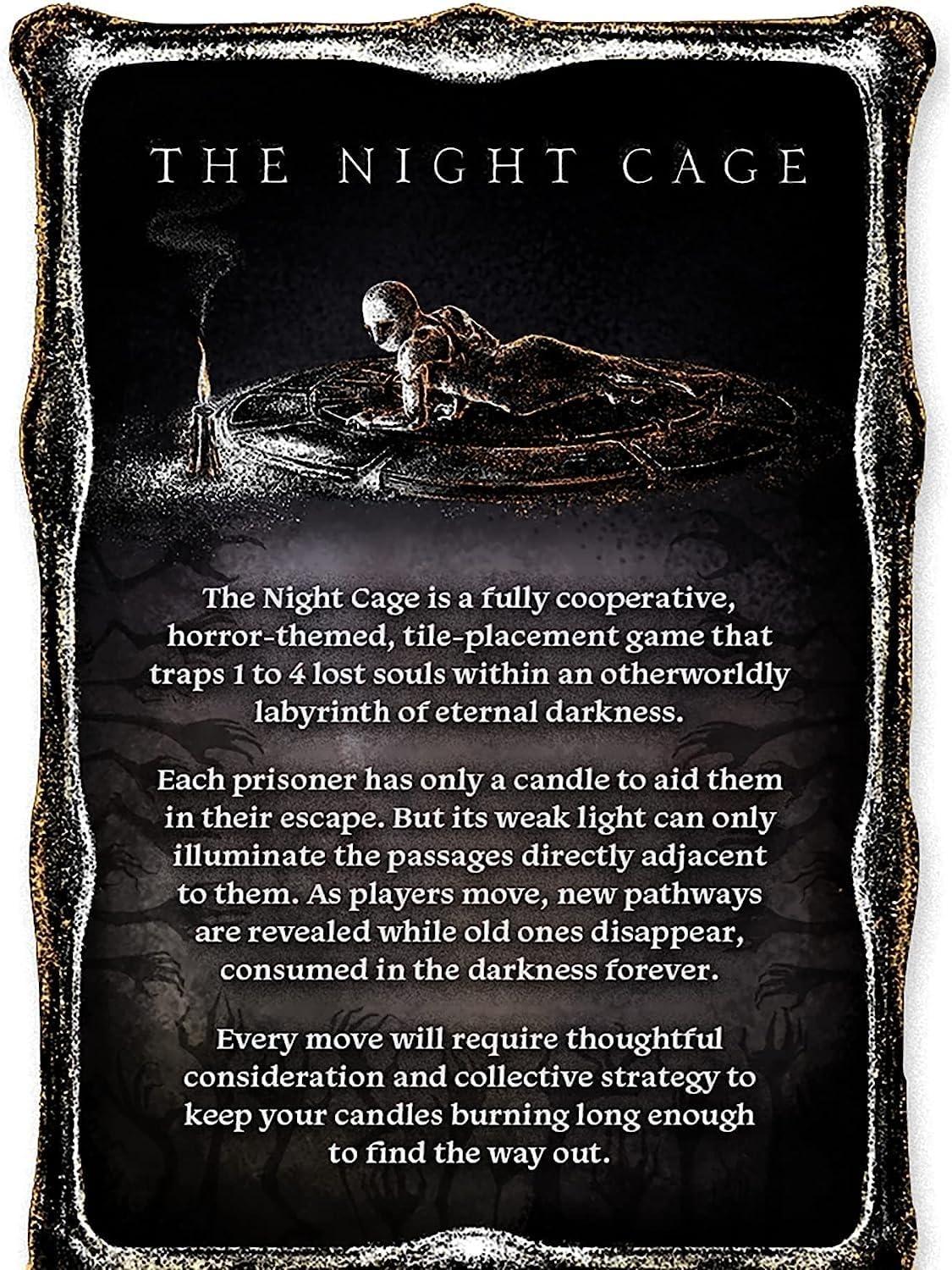 Smirk & Dagger Games: The Night Cage - Cooperative Horror Board Game, 1-5 Players, Ages 14+, 40-50 Min Game Play