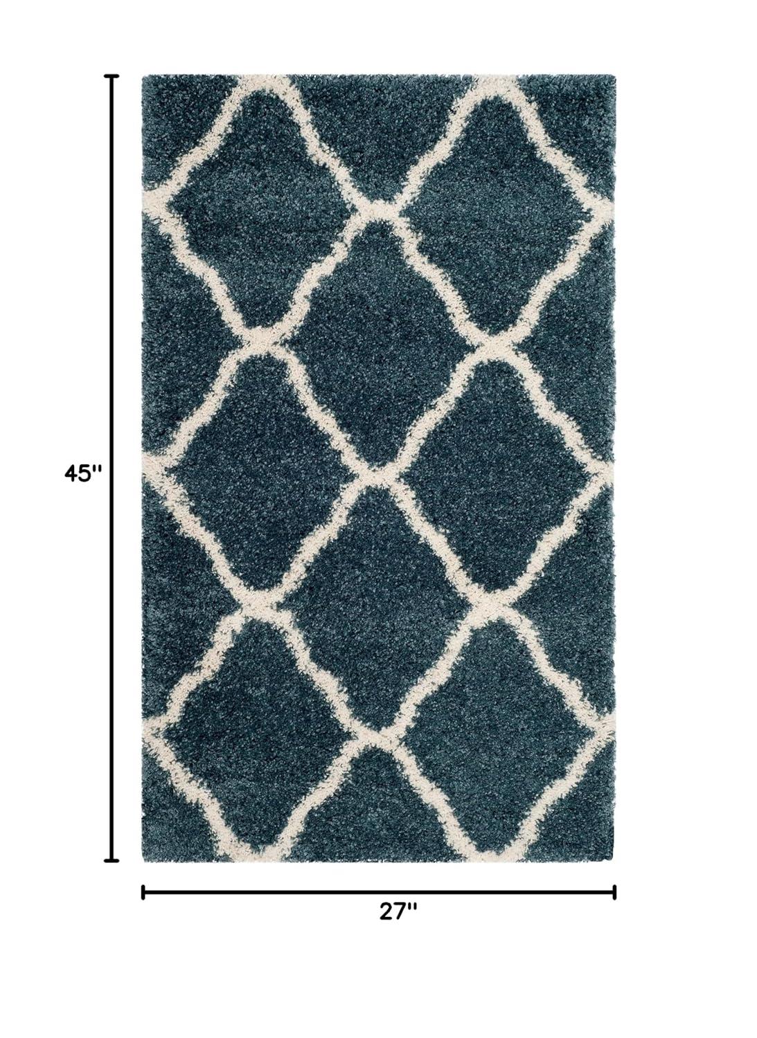 Hudson Shag SGH283 Power Loomed Indoor Accent Rug - Navy/Ivory - 2'3"x3'9" - Safavieh.