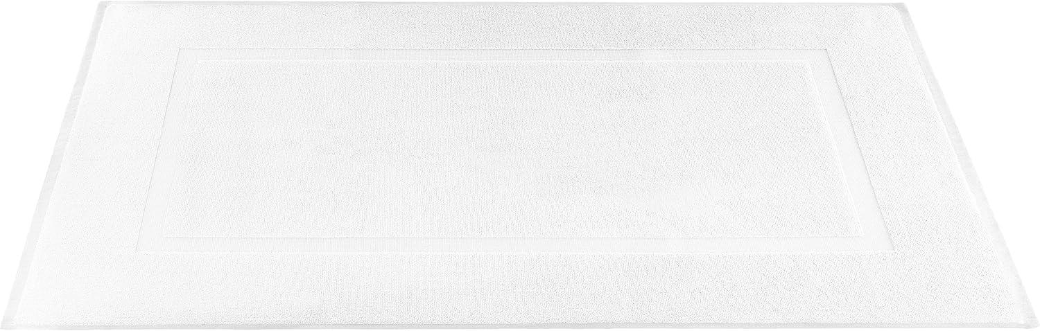 White Cotton Soft Absorbent Bath Mats Set of 2