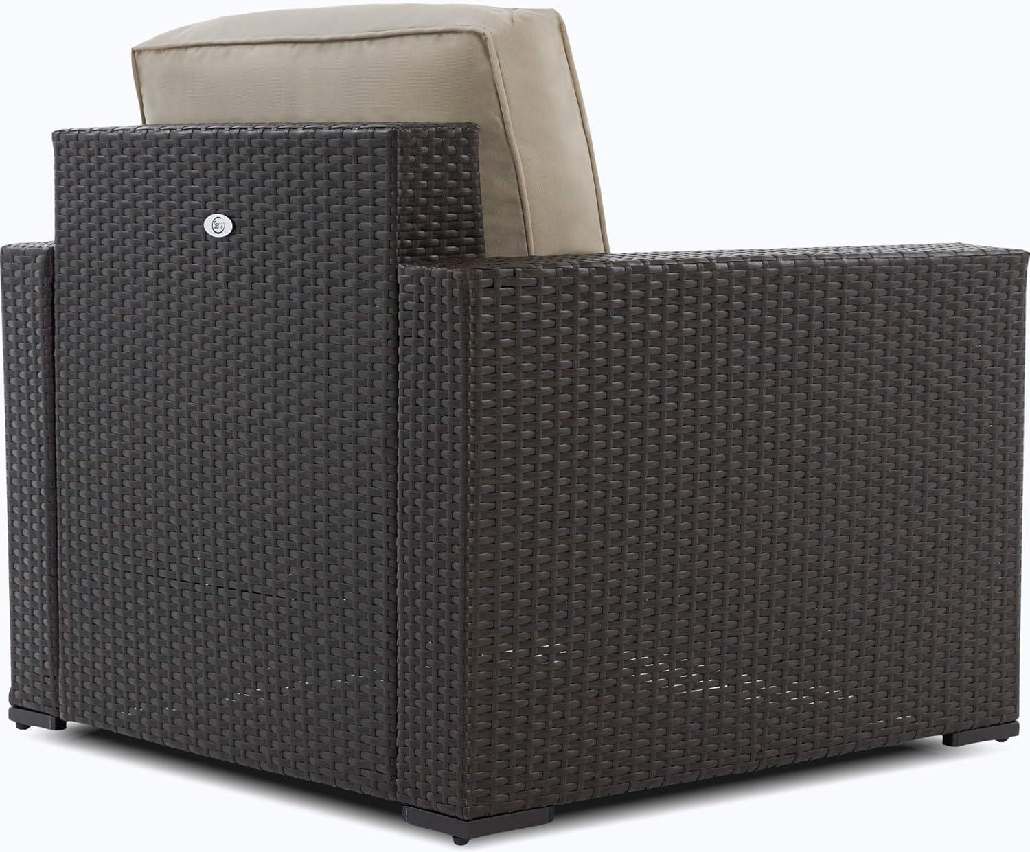 Serta Laguna Outdoor Patio Furniture Collection Arm Chair, Brown Wicker