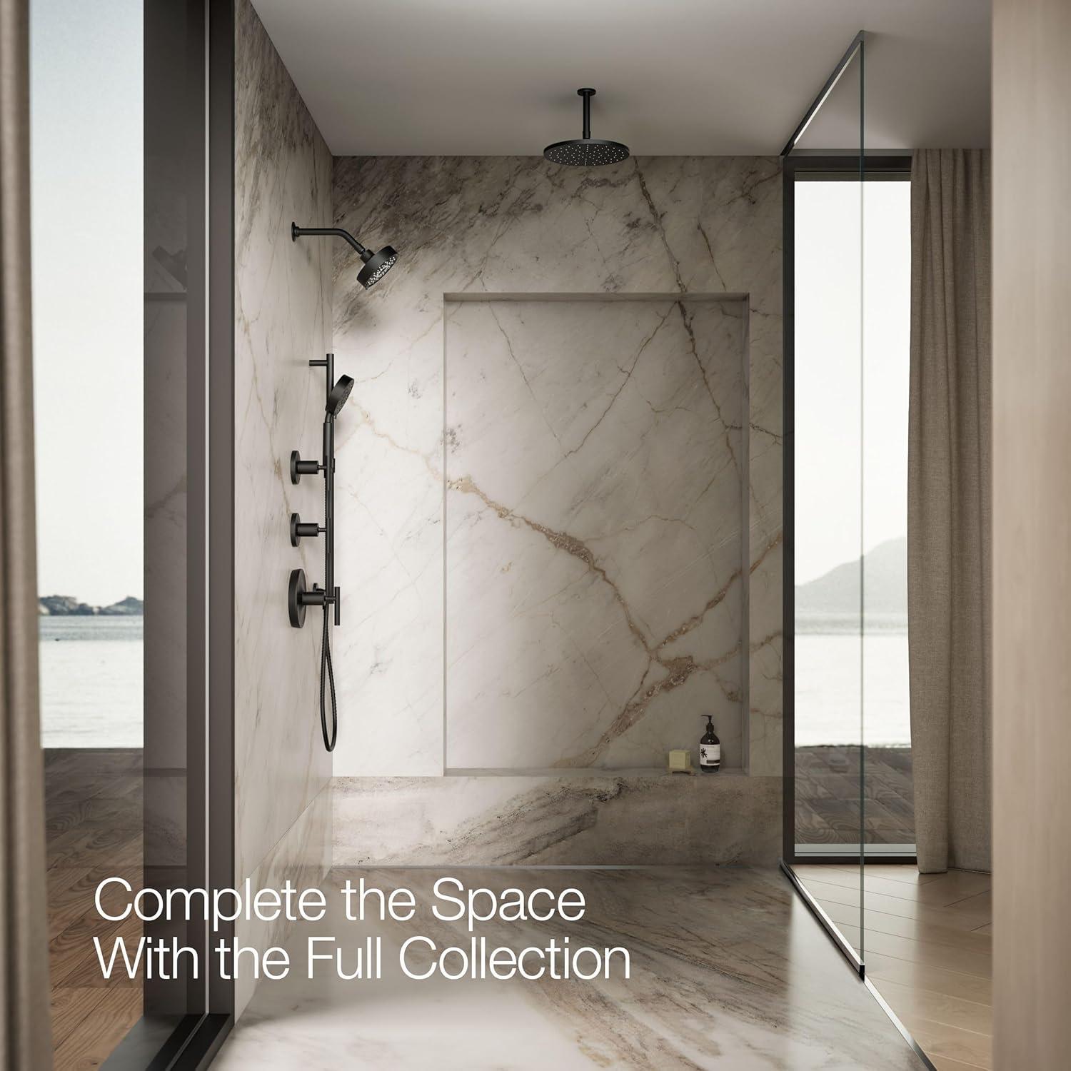 Kohler Purist 2.5 Gpm Multifunction Wall Mount Showerhead, Three Spray Settings, 5.5" High Pressure Spray Head