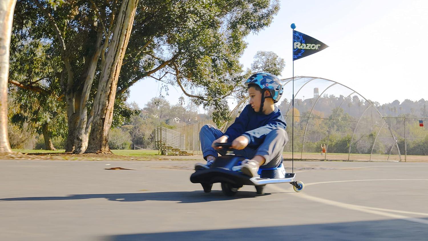 Crazy Cart Shift by Razor, Electric Drifting Go Kart for Child Ages 6+, 12V Powered Ride-on, Unisex