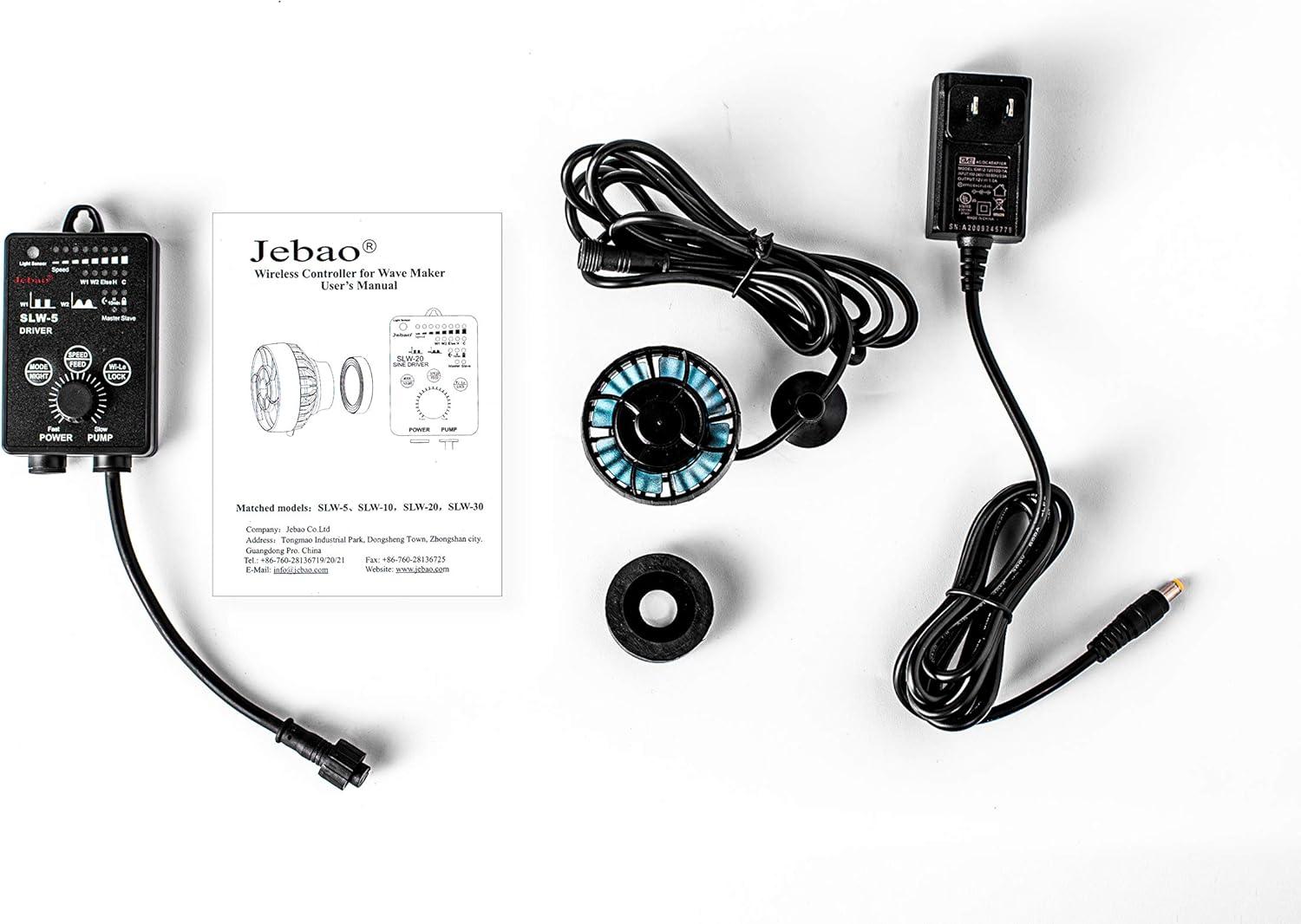 Jebao SLW-5 Wave Maker Flow Pump with Controller for Marine Reef Aquarium, 792 GPH