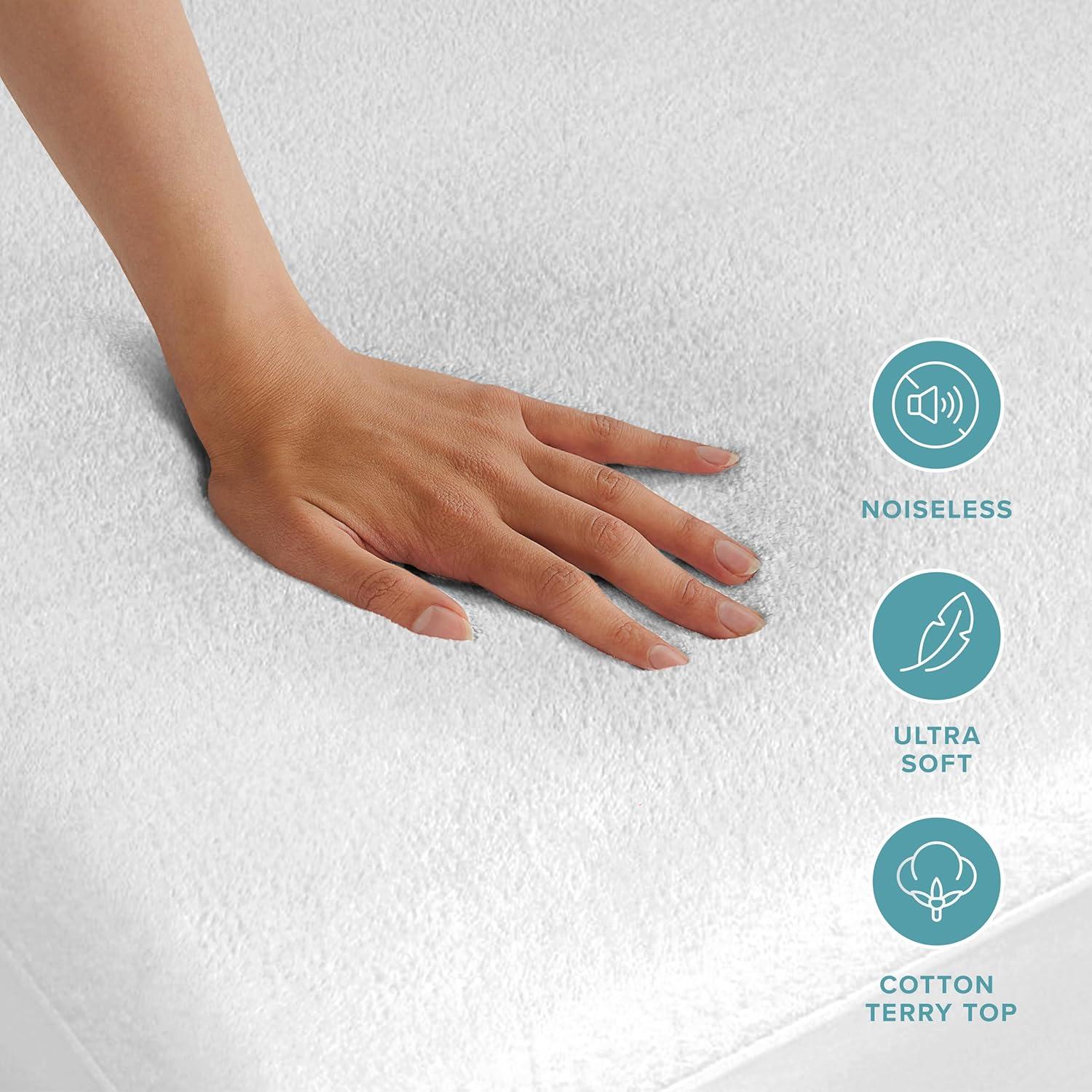 Bare Home Waterproof Fitted Mattress Protector Mattress Protector Case Pack