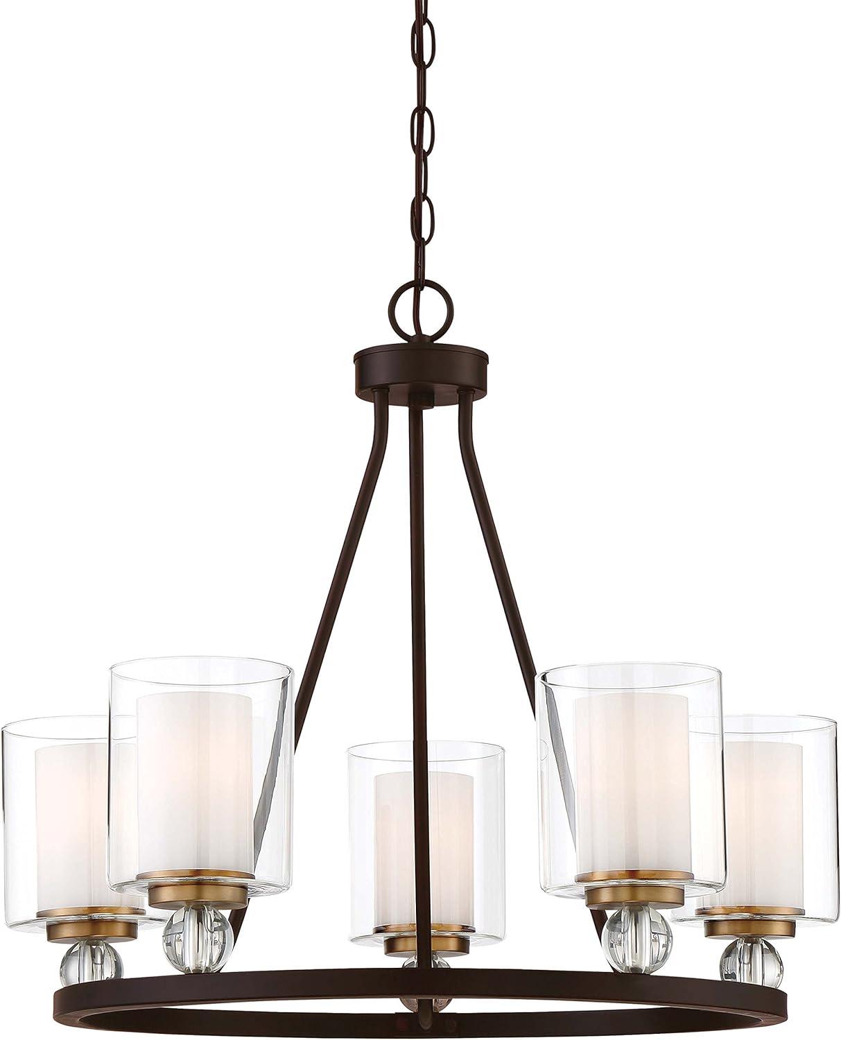 Minka Lavery 3075-416 Studio 5 25.5" 5 Light Chandelier in Painted Bronze