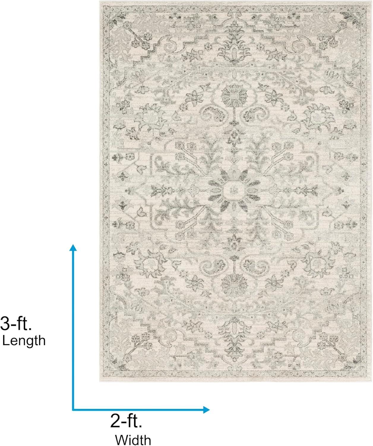 Odelia Light Beige and Gray Synthetic Area Rug