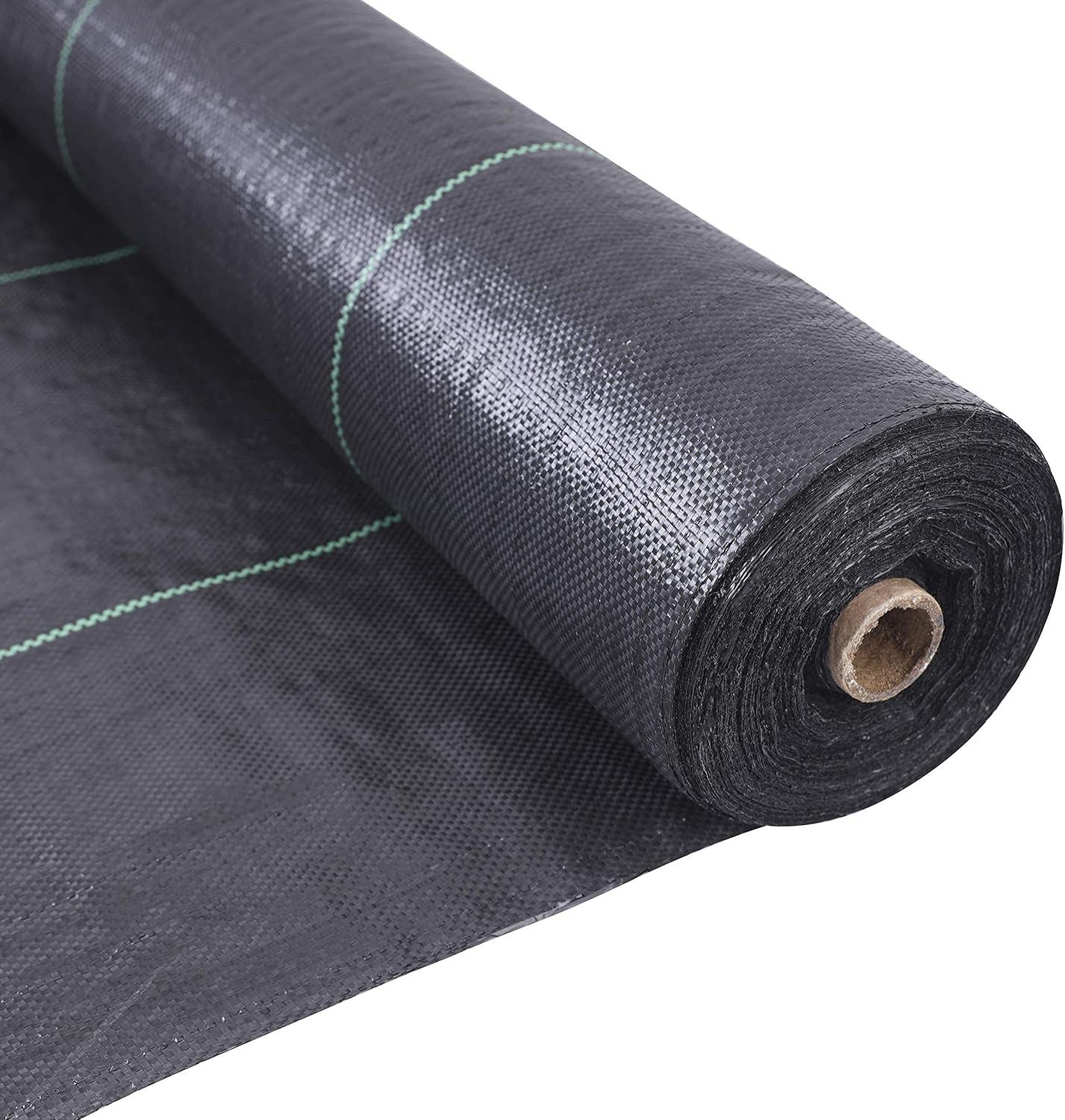 Heavy Duty Black Polypropylene Weed Barrier Landscape Fabric 3ft x 300ft