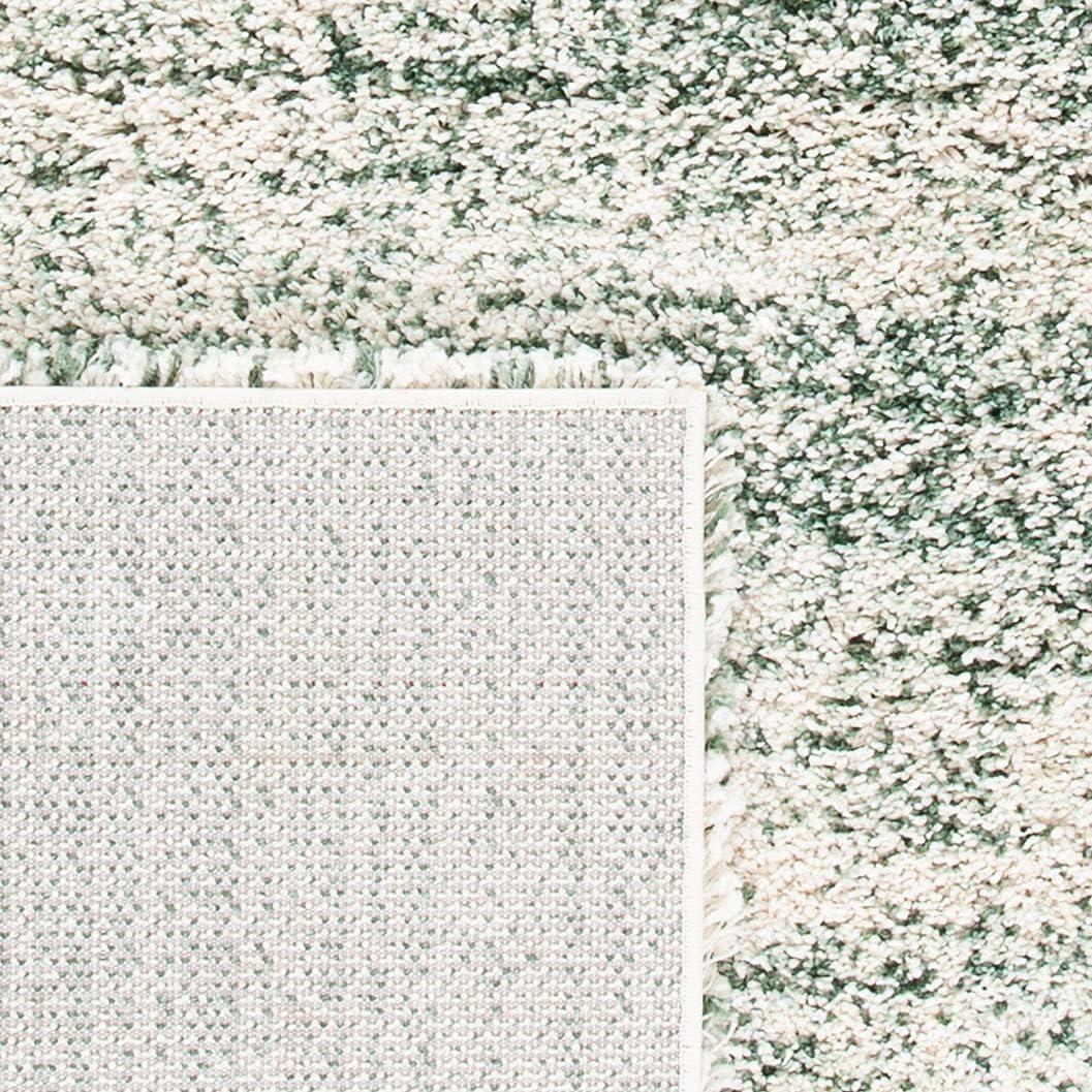 Hudson Shag SGH295 Power Loomed Indoor Area Rug - Ivory/Green - 5'3"x7'6" - Safavieh