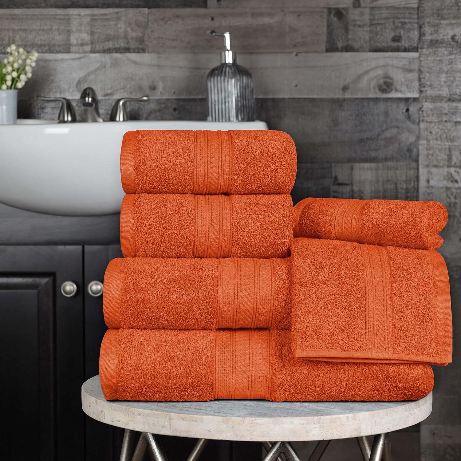 Superior Atlas Cotton Heavyweight 6 Piece Towel Set, Sandstone