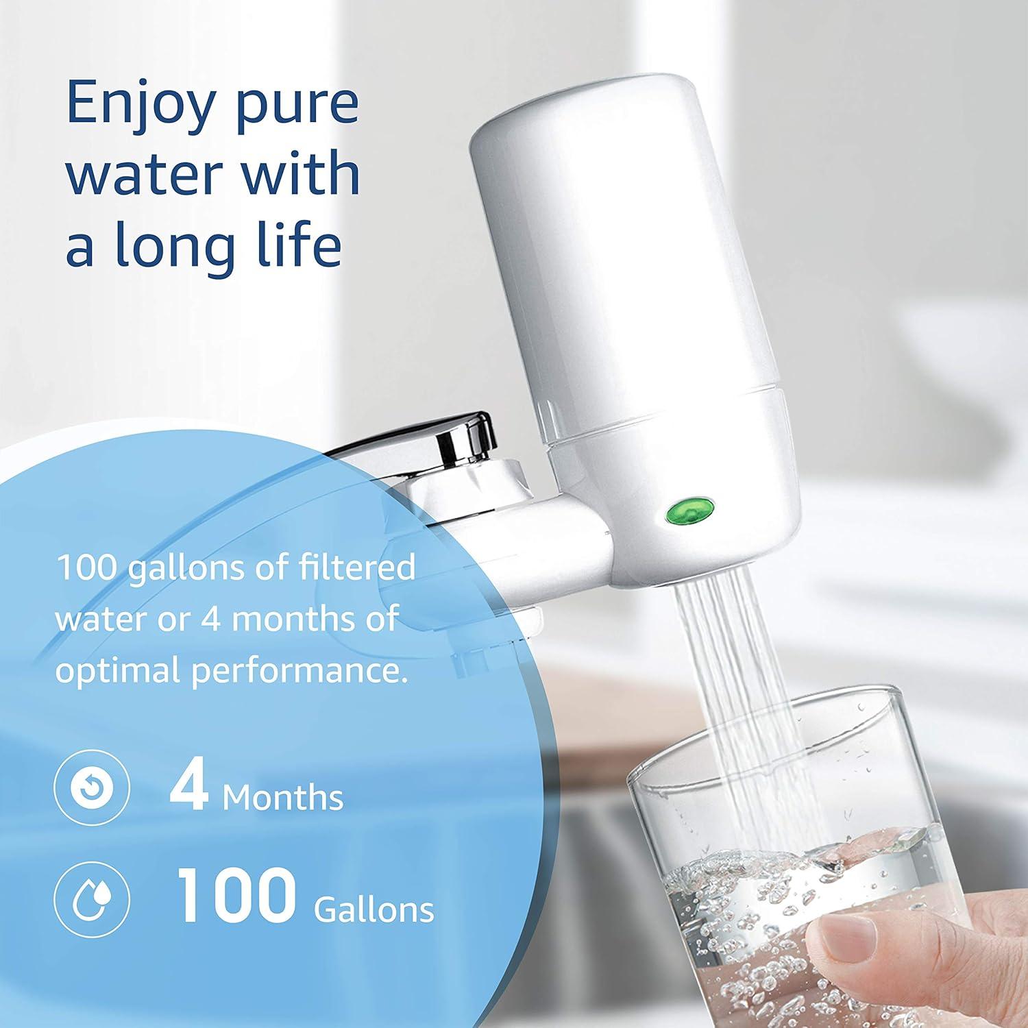 Fil-Fresh 2-Pack Faucet Filter Replacement for Brita Faucet Filtration System, NSF Certified to Reduce Chlorine, BPA-Free, Lasts 4-Months or 100 Gallons, White