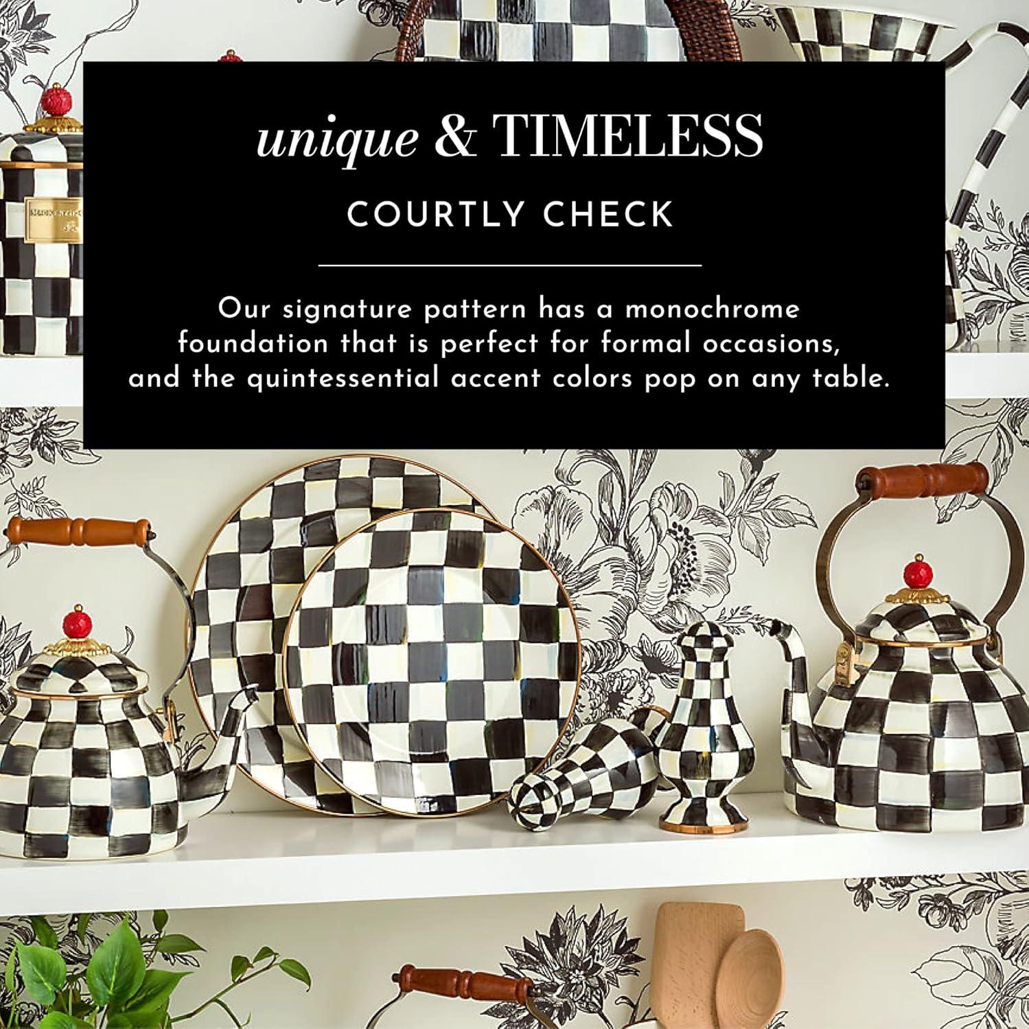 MacKenzie-Childs Courtly Check® Flicker 3 AA Pillar Candle