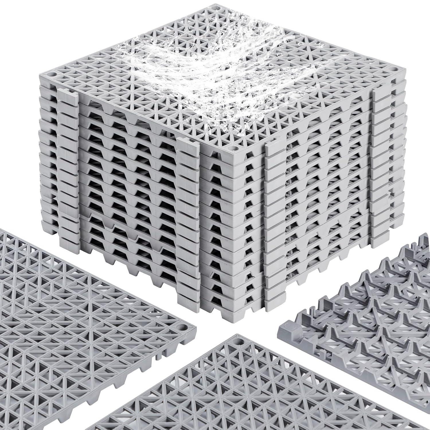 VEVOR 12" x 12" Outdoor Deck Tiles (Set of 12)