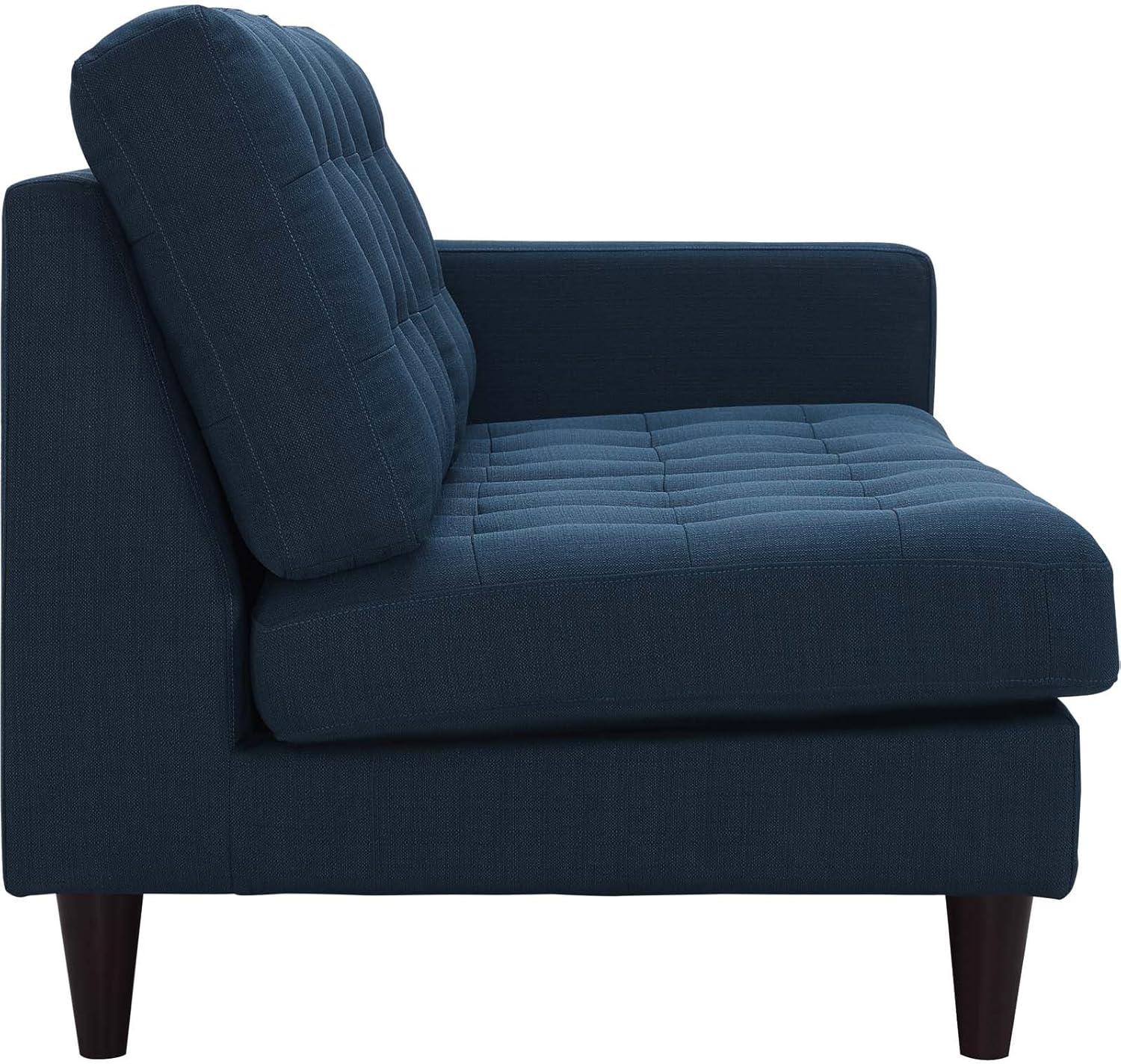 Modway Empress Right-Facing Upholstered Fabric Loveseat in Azure