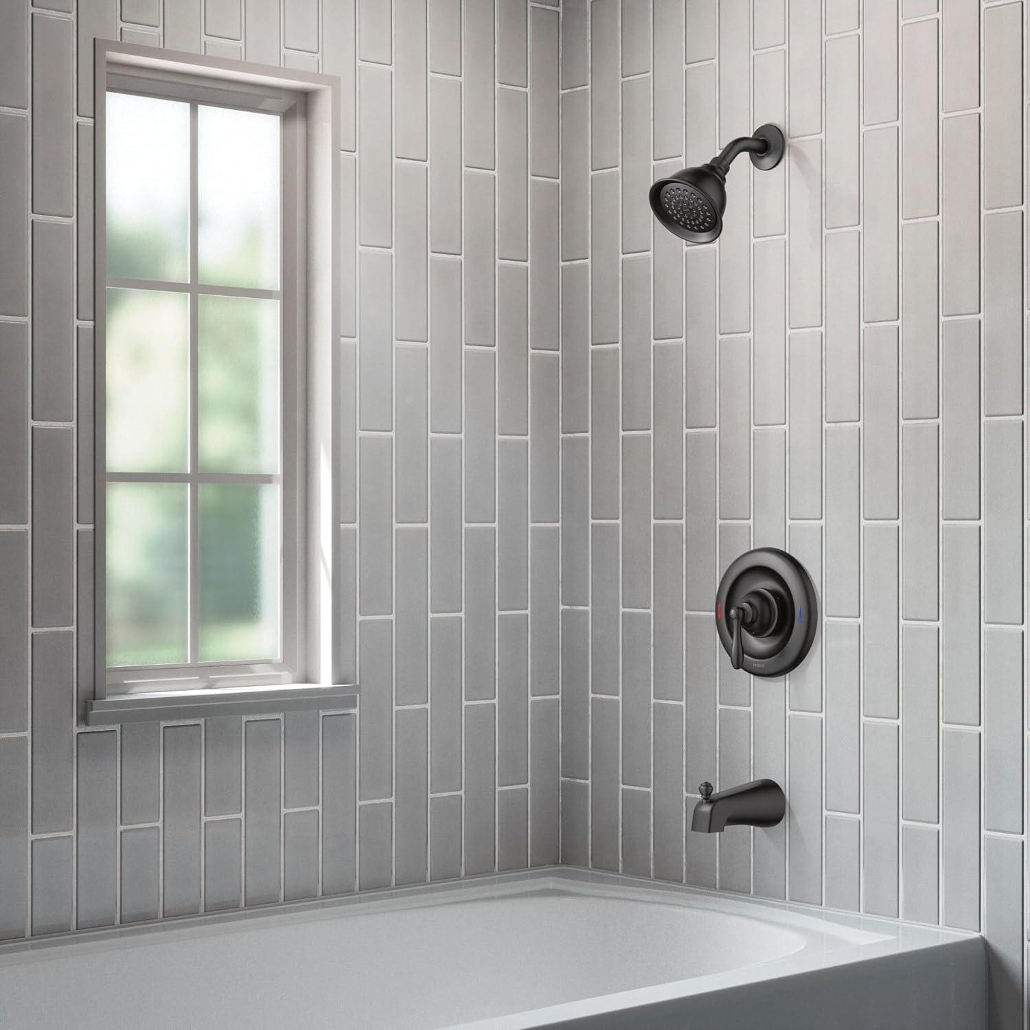 Chrome Wall Mounted Tub and Shower Faucet Set