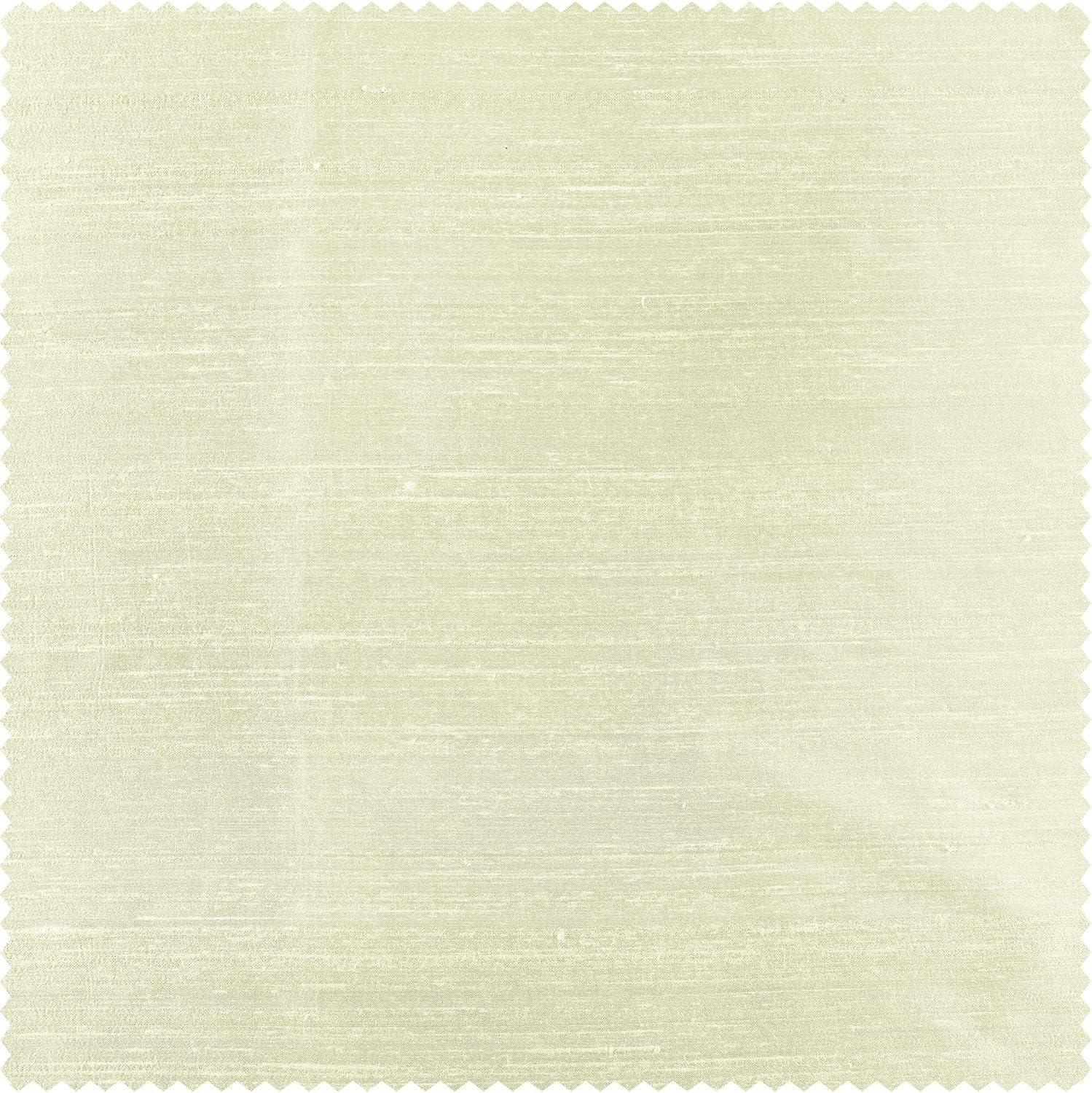 Pearl White Faux Silk Room-Darkening Curtain Panel 50" x 96"