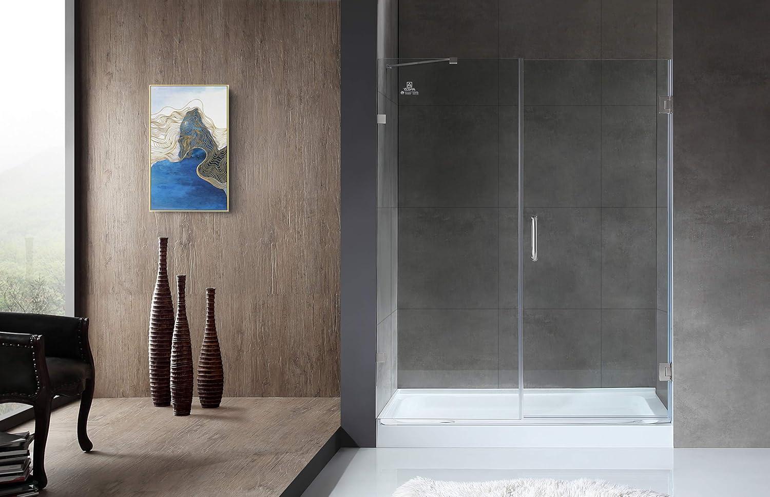 Consort 72" H Hinged Frameless Shower Door