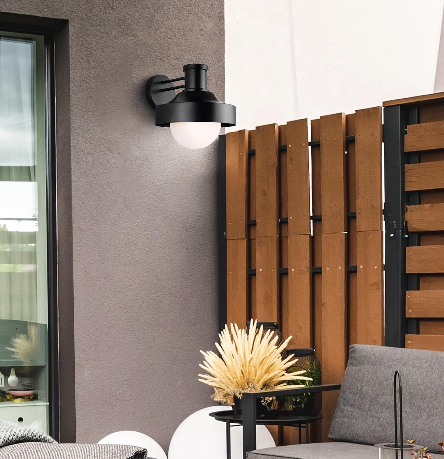 BAYLOR 1 Light Outdoor Lantern, Black Finish
