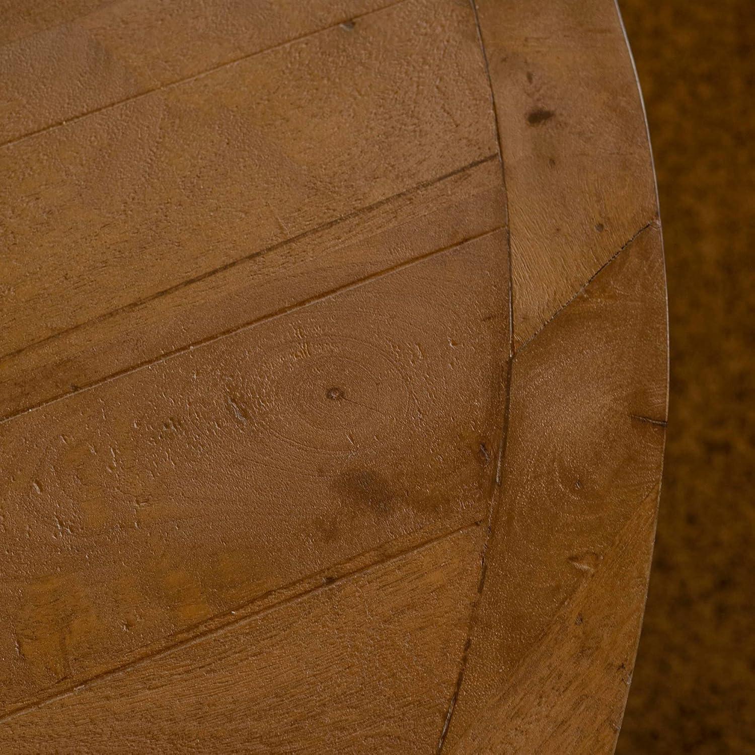 54 wide Round Dining Table in Natural wood finish