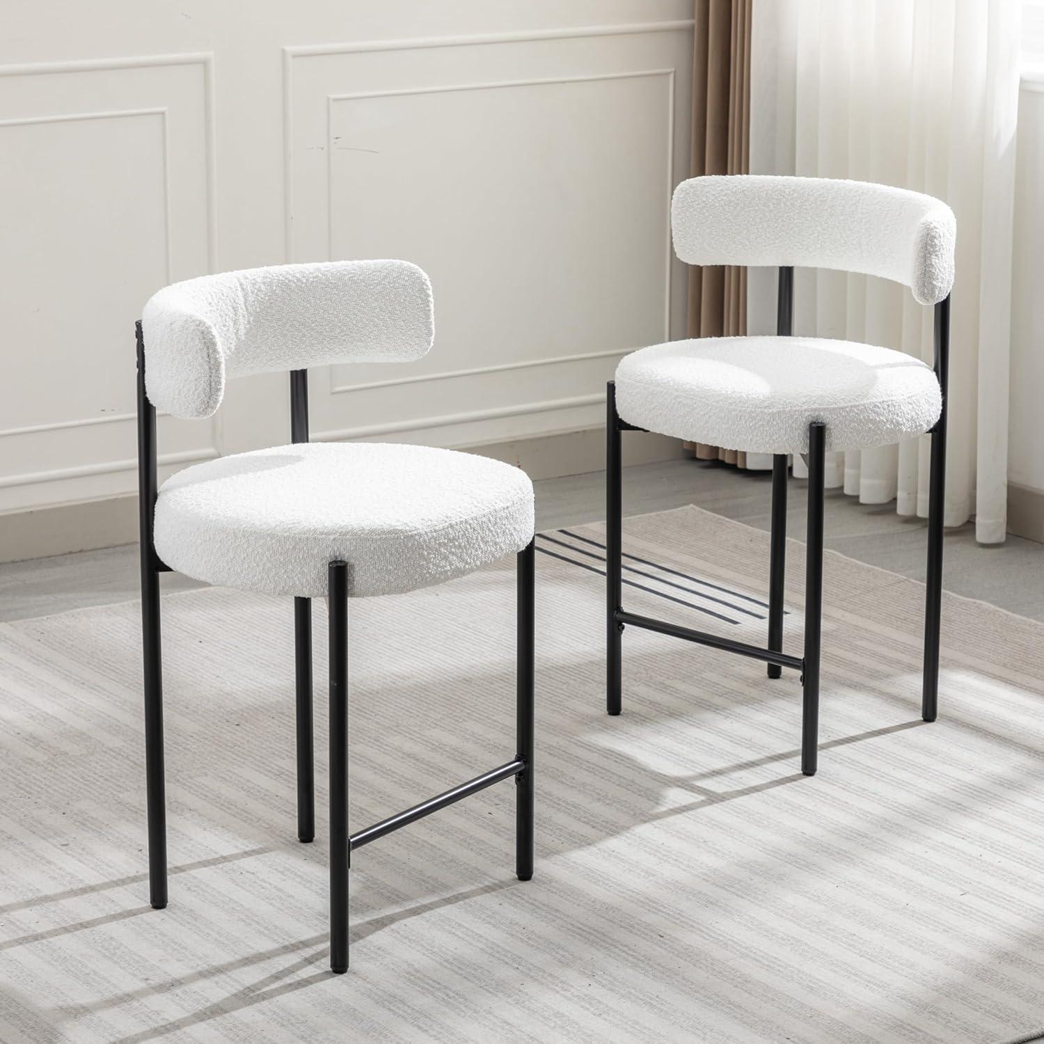 Najira Upholstered Counter Stool with Metal Frame