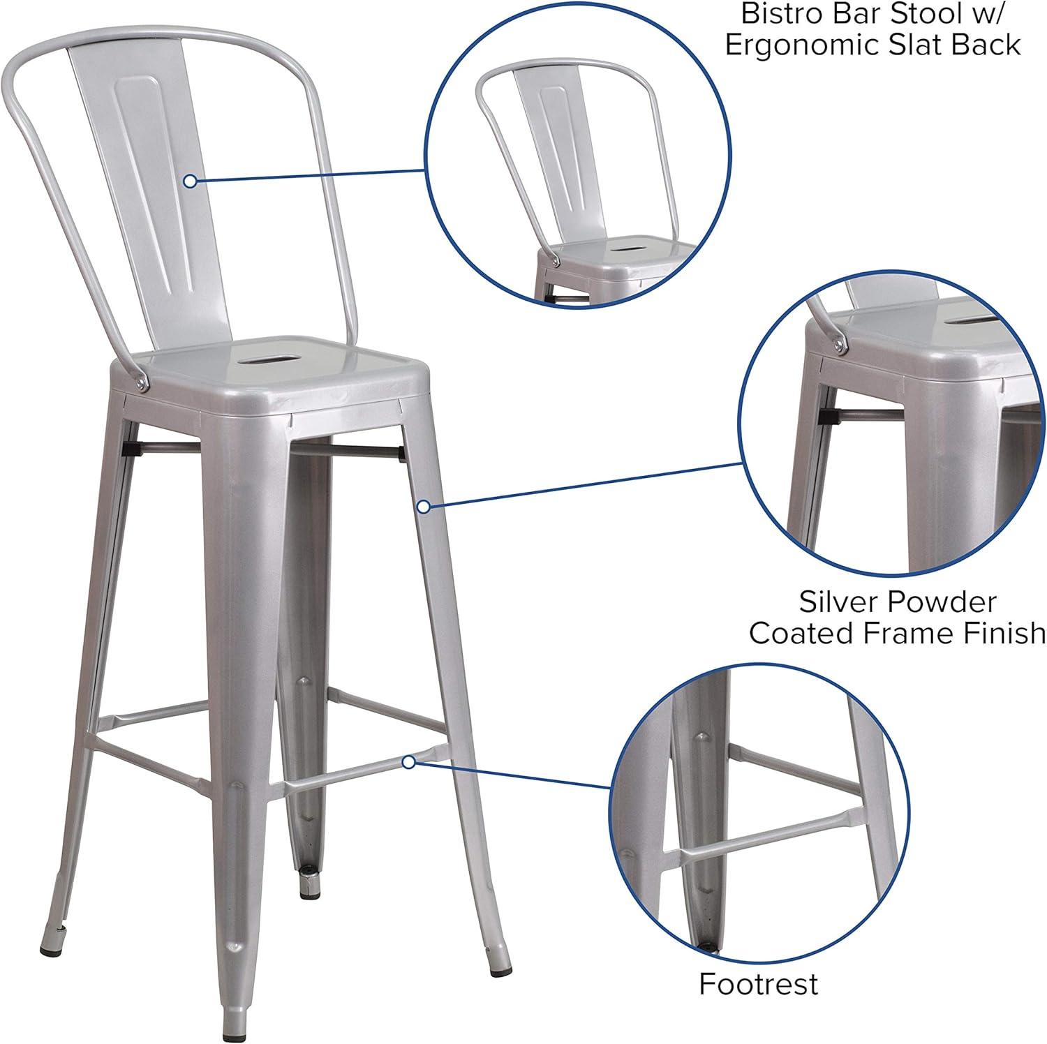 Flash Furniture Metal Outdoor Stool