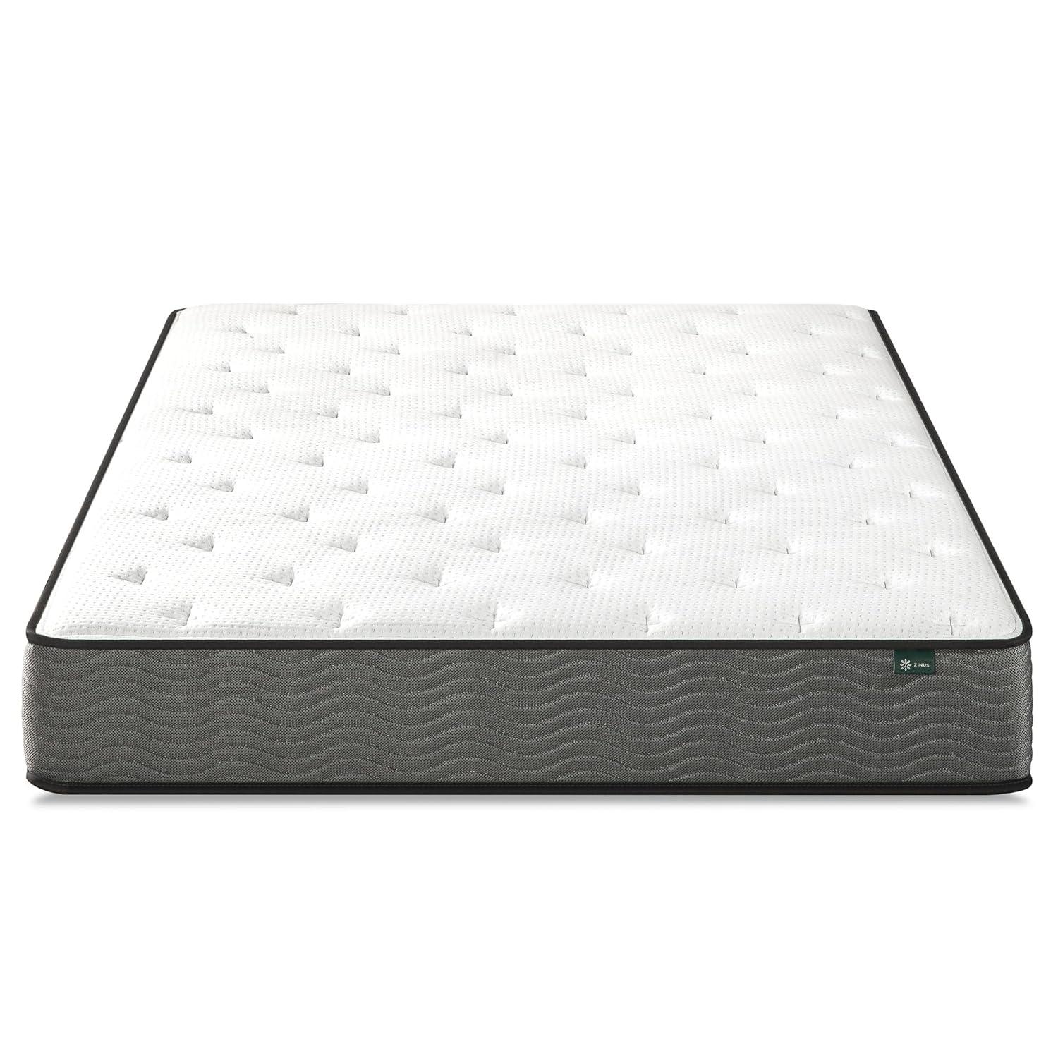 ZHENYING 10 Inch True Support Hybrid Mattress [New Version], Queen, Fiberglass Free, Medium Feel, Motion Isolation, Certified Safe Foams & Fabric, Mattress in A Box