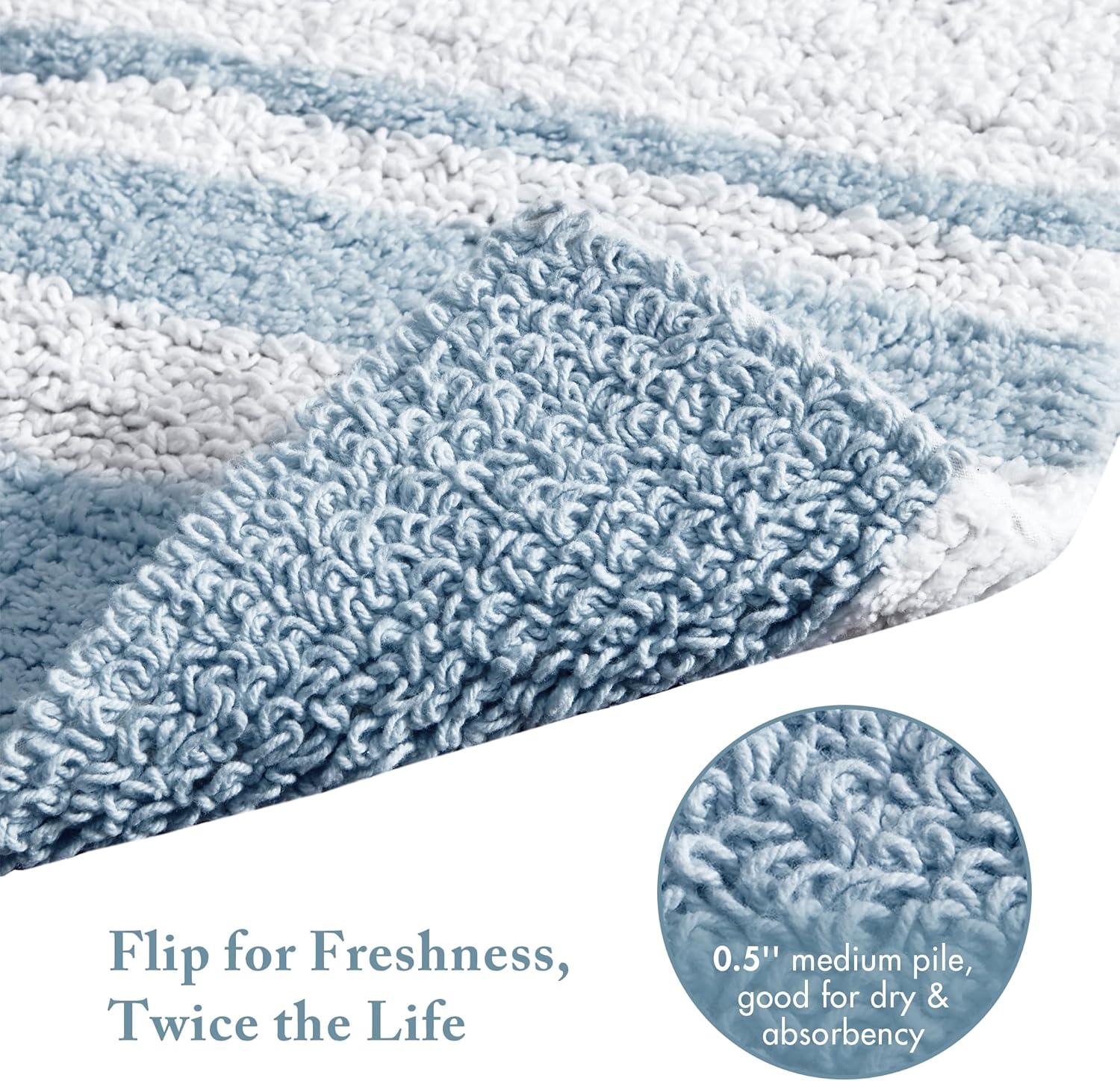 Madison Park Cotton Reversible Bath Rug