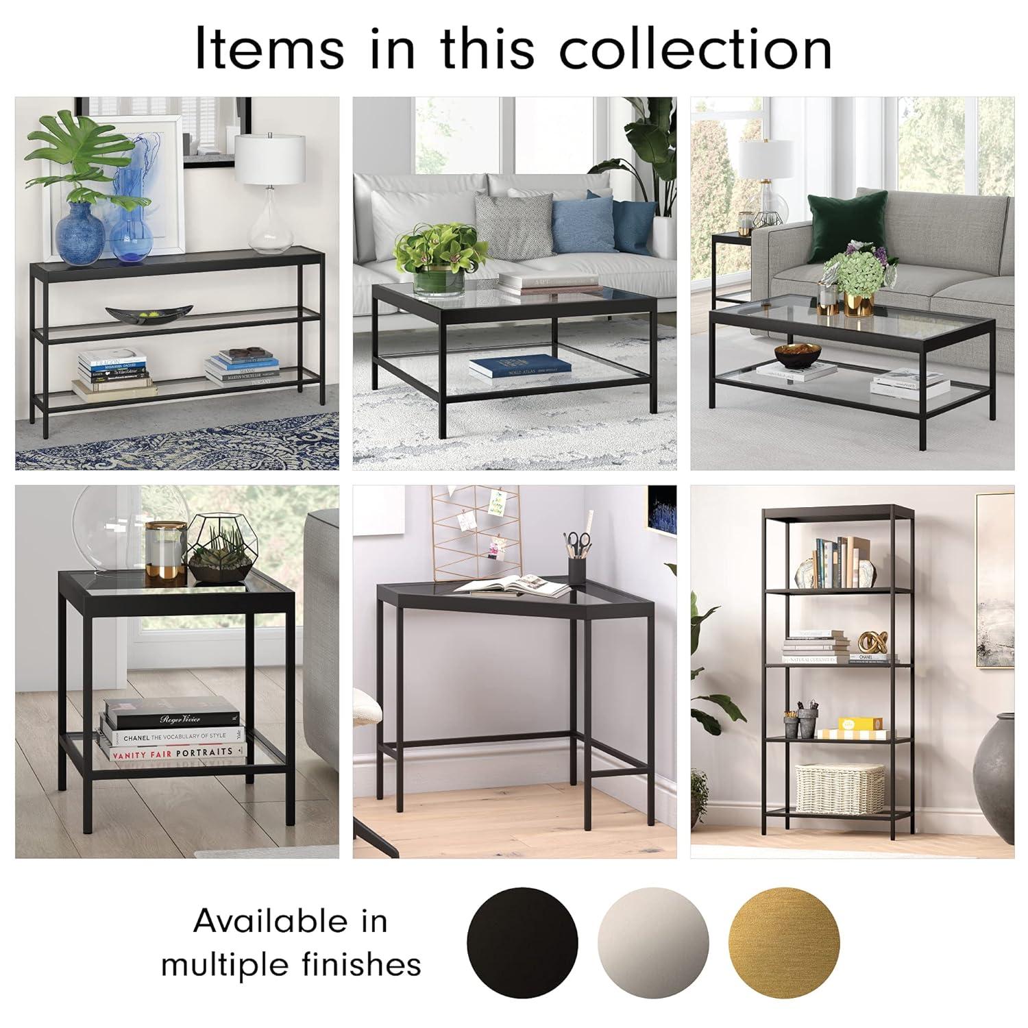 Evelyn&Zoe Alexis 45" Wide Rectangular Coffee Table, Blackened Bronze