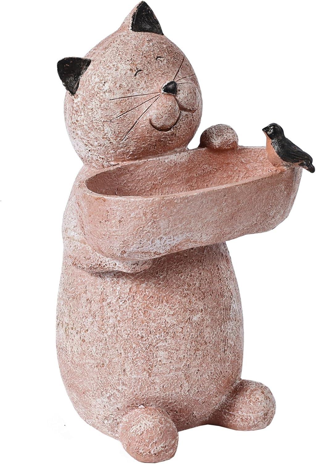 Trinx Cat Garden Statue Outdoor Decor Sculptures 12.3 Inch Height Figurine Gardening Lawn Ornament Gifts