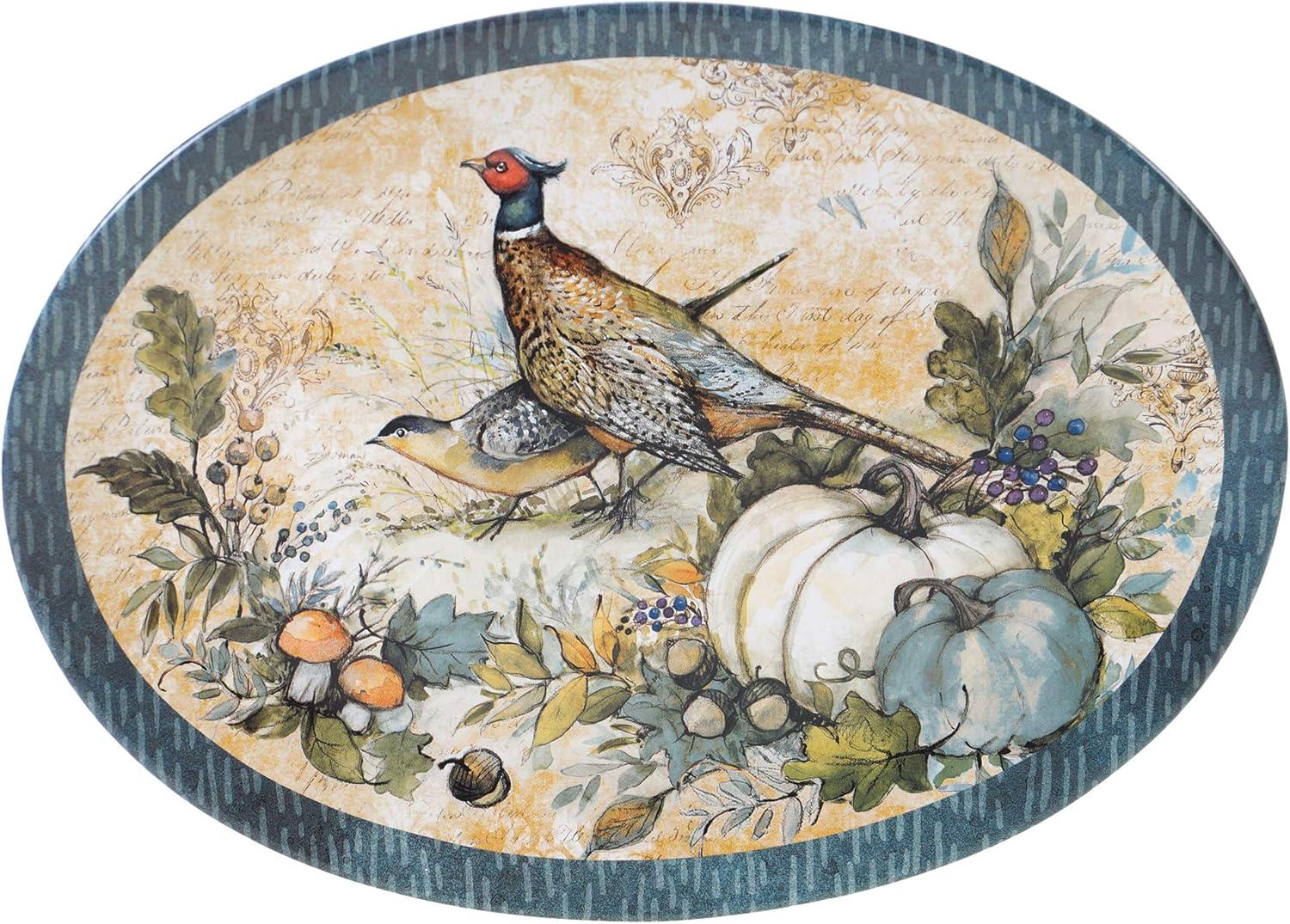 14" x 10" Earthenware Harvest Gatherings Oval Platter - Certified International