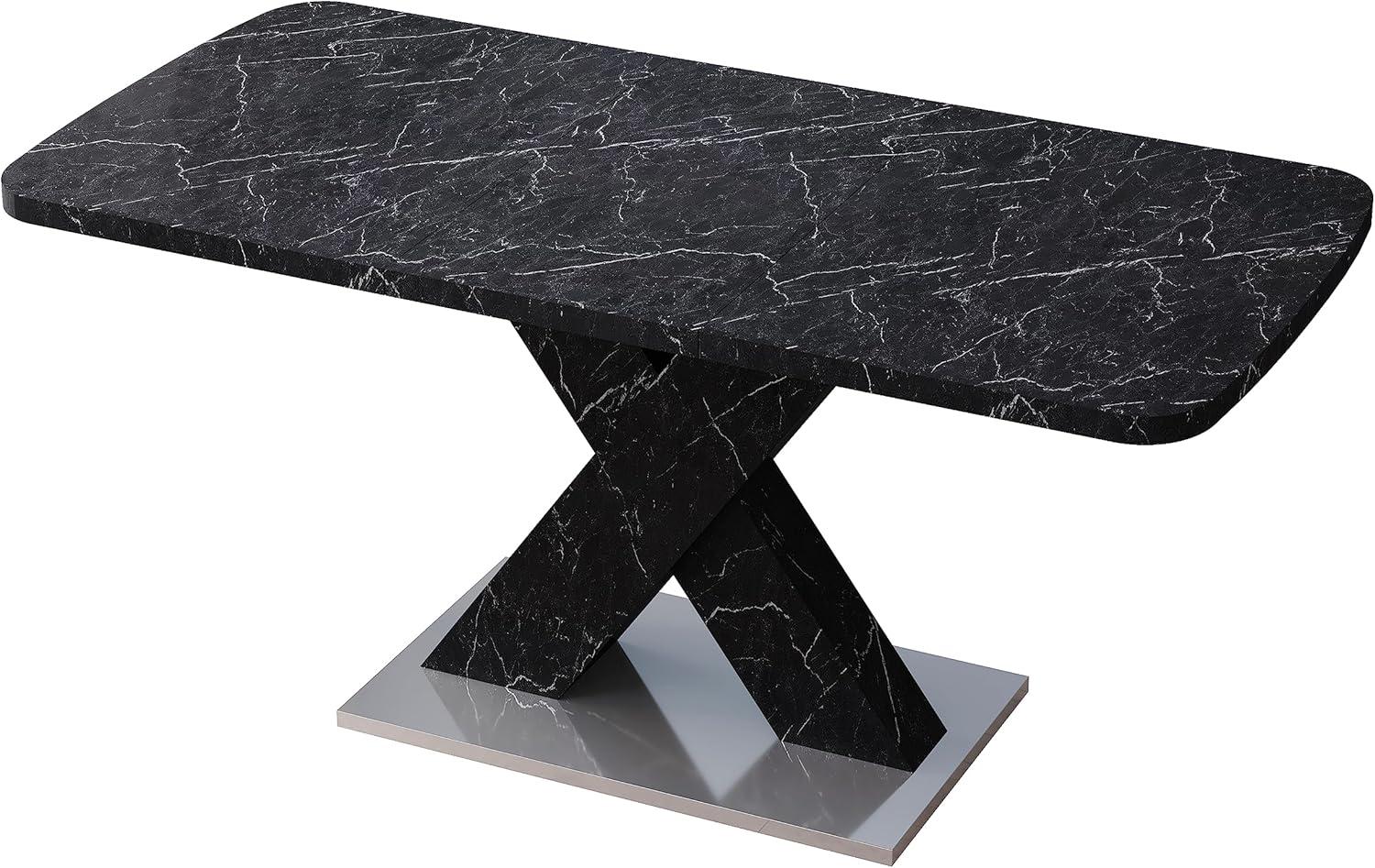 Stylish Dining Room Table, Luxury Glass Top Dining Table