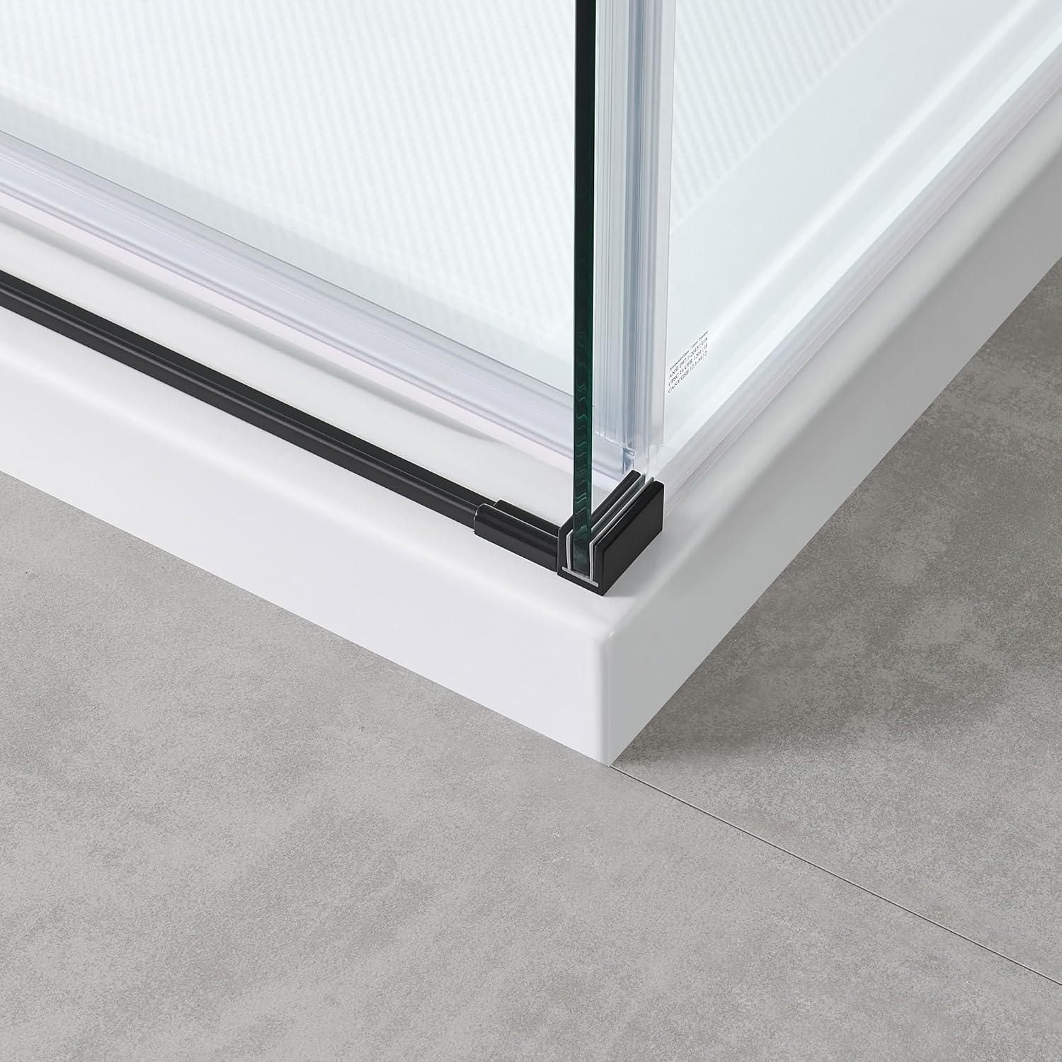 OVE Decors Bel Soft Close Stainless Steel 3-Piece 32-in x 48-in x 81-in Base/Door Corner Shower Kit