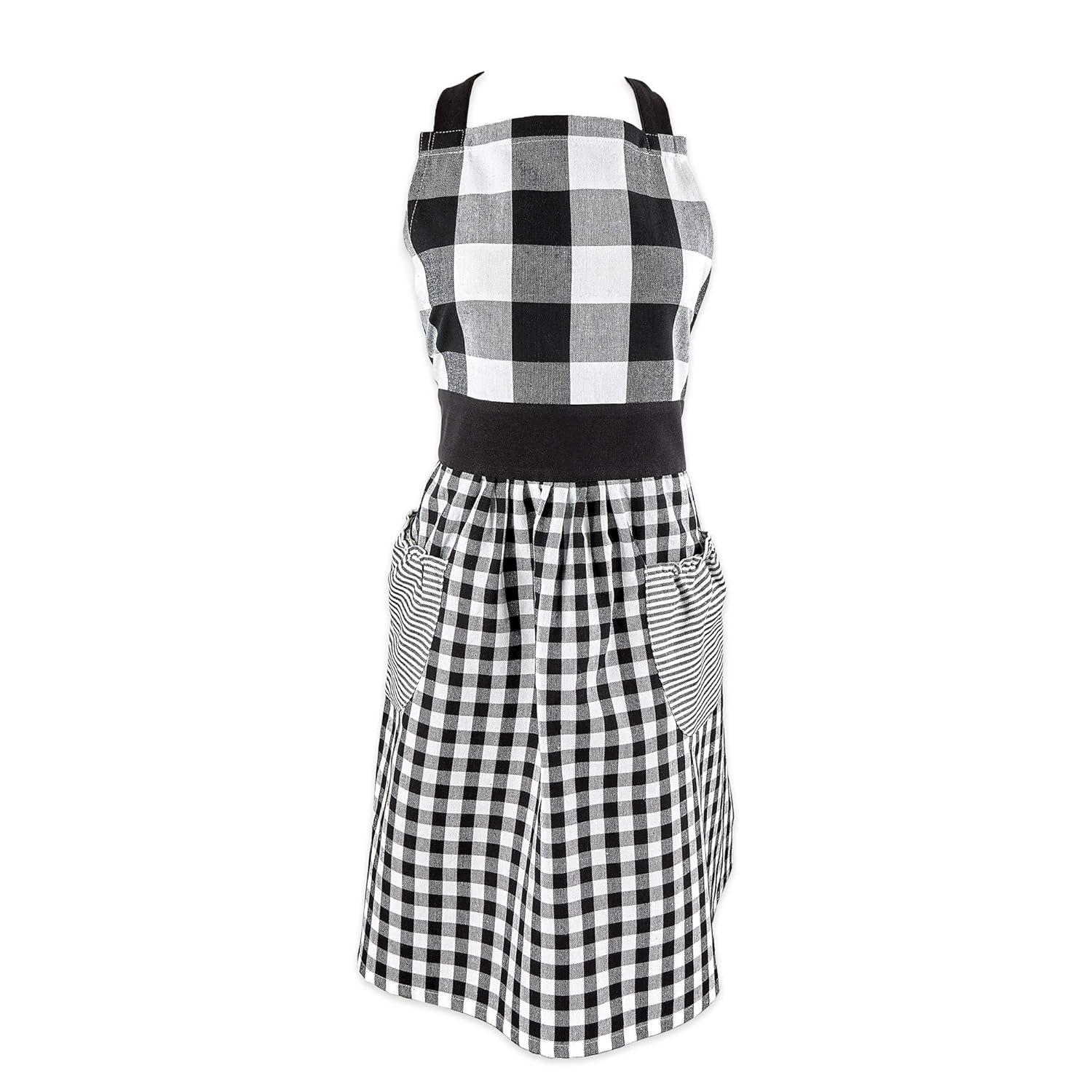 Design Imports Black/White Gingham Apron