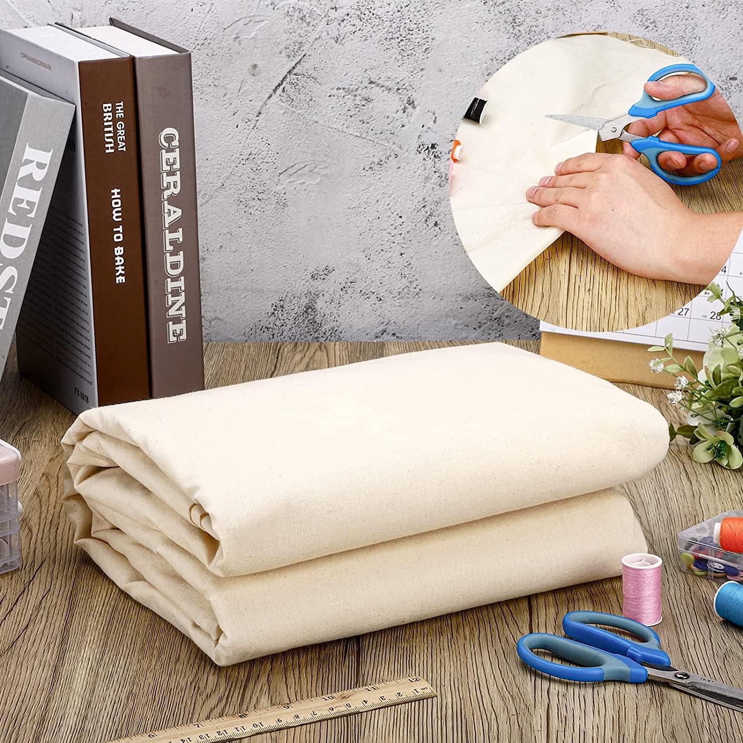 AK TRADING CO. Muslin Fabric/Textile Unbleached - Draping Fabric - Natural 10 Yards Medium Weight - 100% Cotton (63in. Wide)